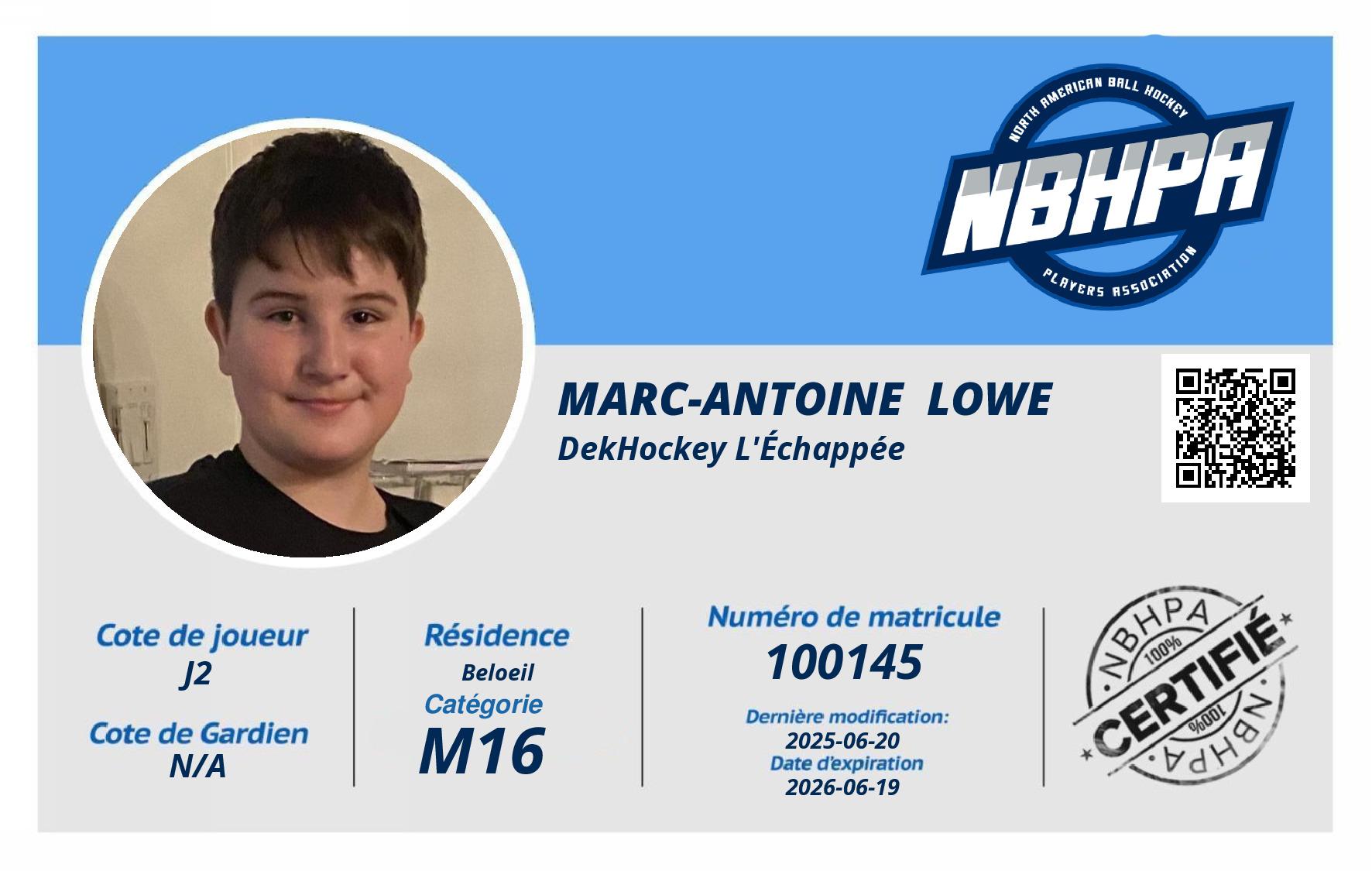 Marc-Antoine  Lowe