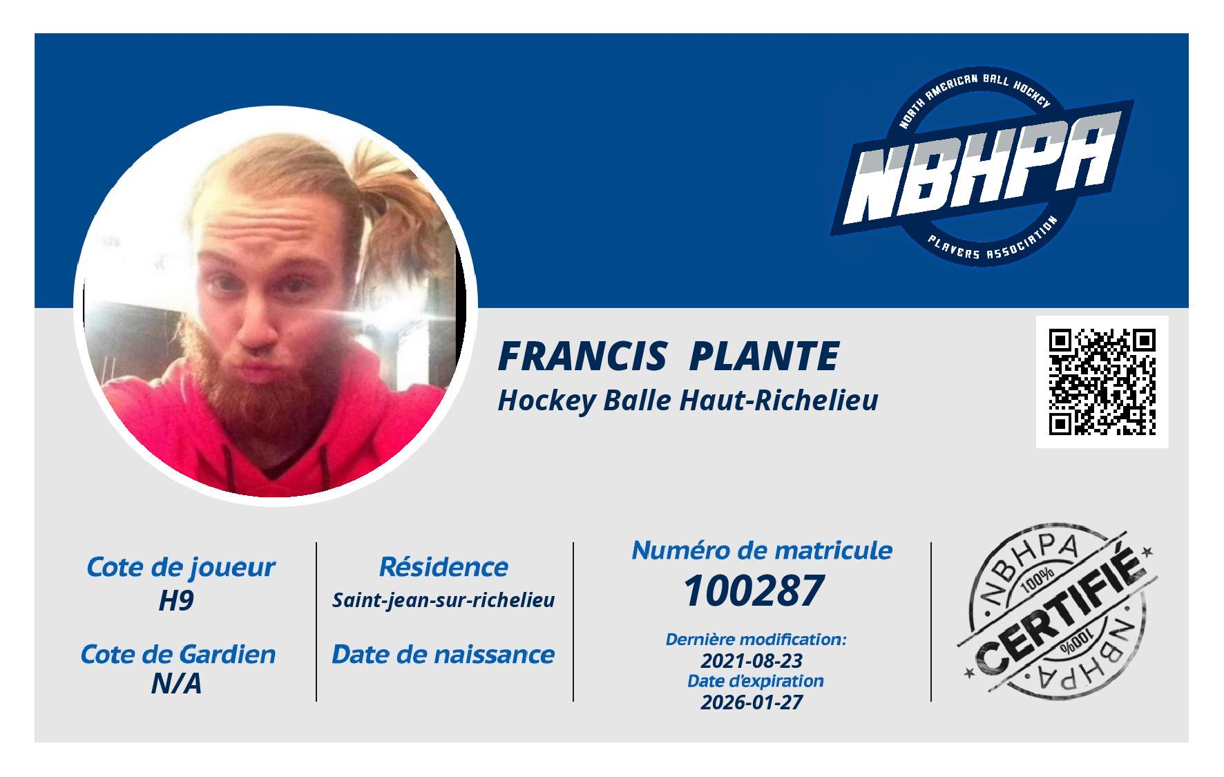 Francis  Plante