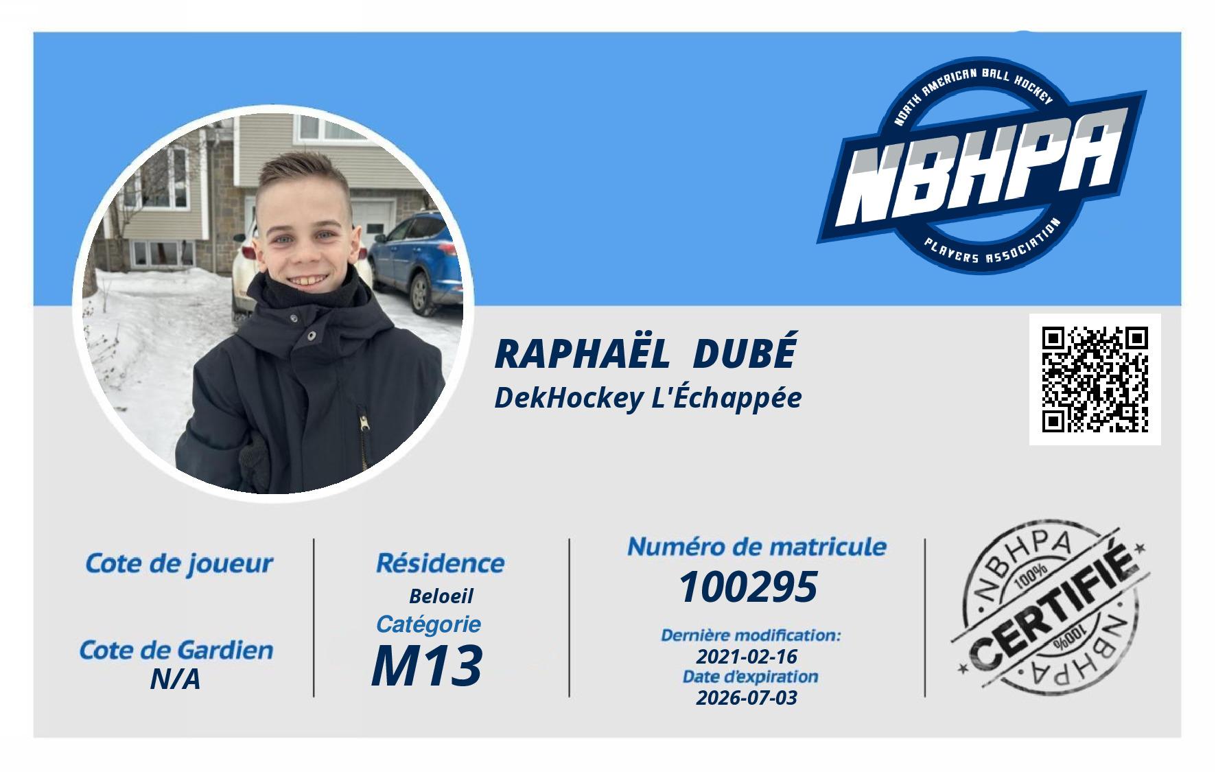 Raphaël  Dubé 