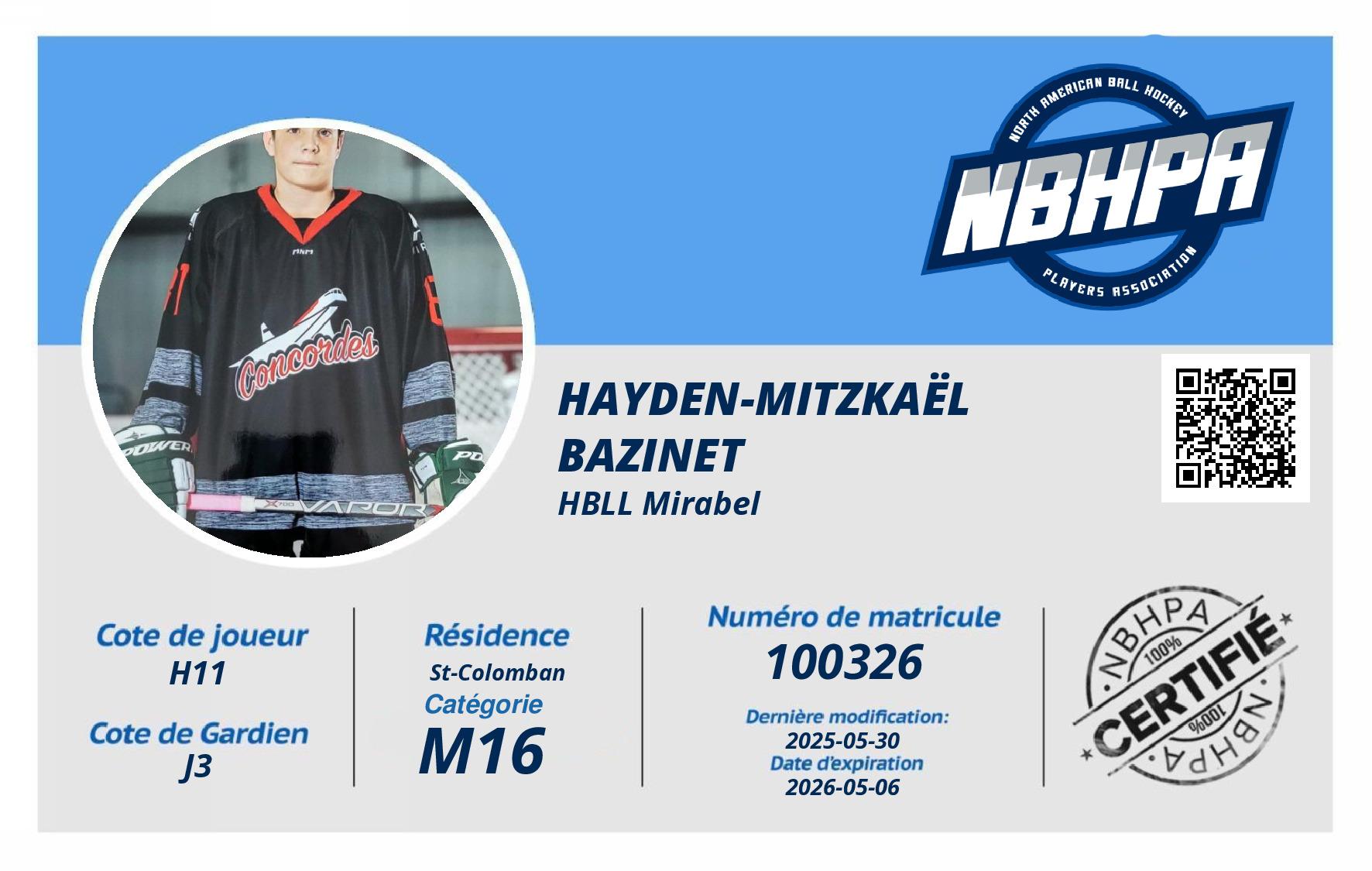 Hayden-Mitzkaël Bazinet