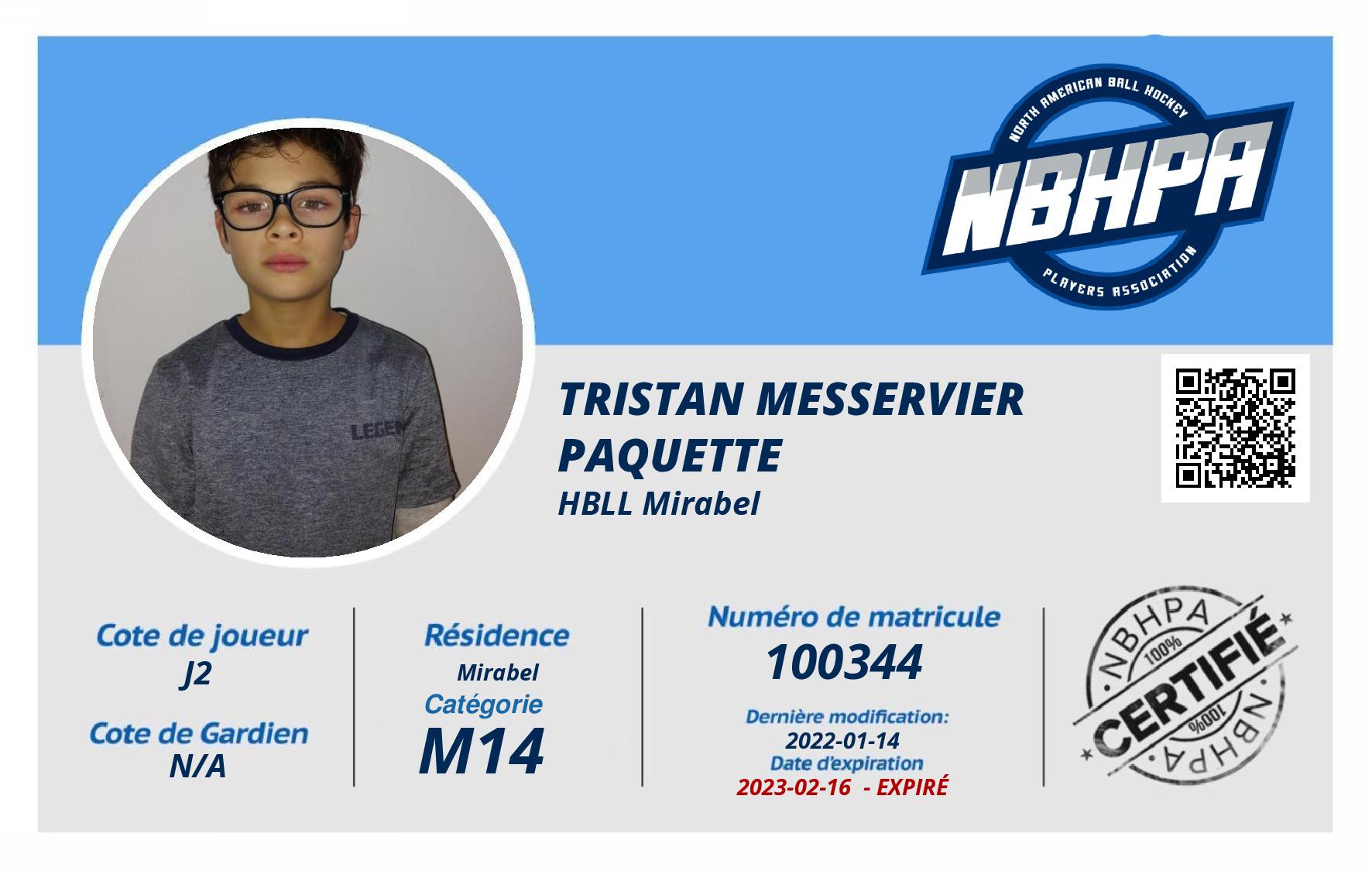 Tristan Messervier Paquette