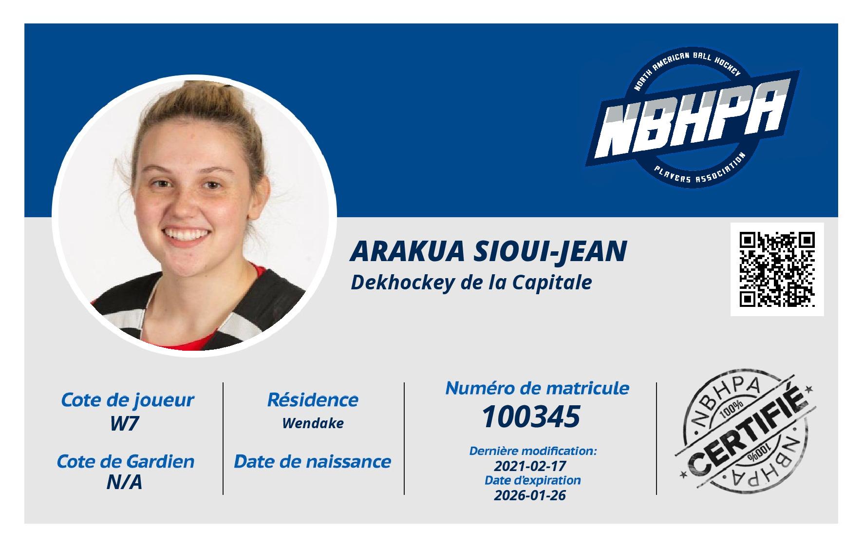 Arakua Sioui-Jean