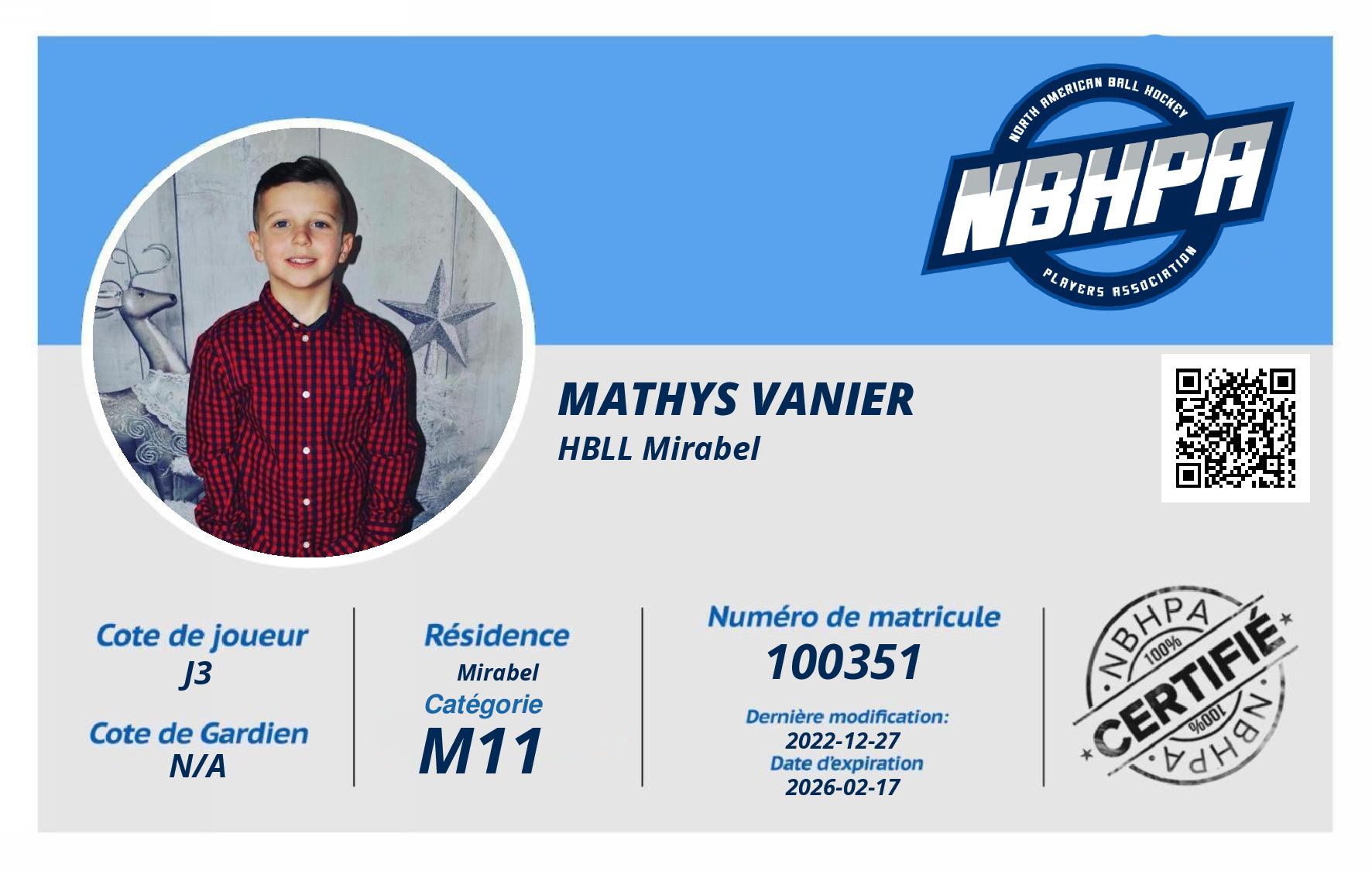 Mathys Vanier