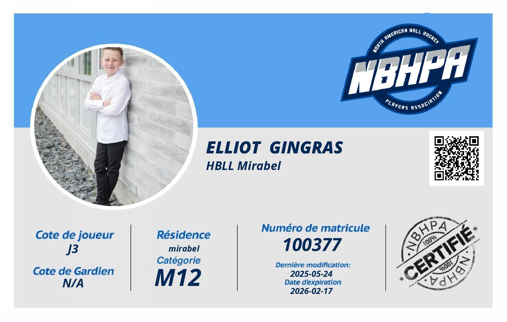 Elliot  Gingras