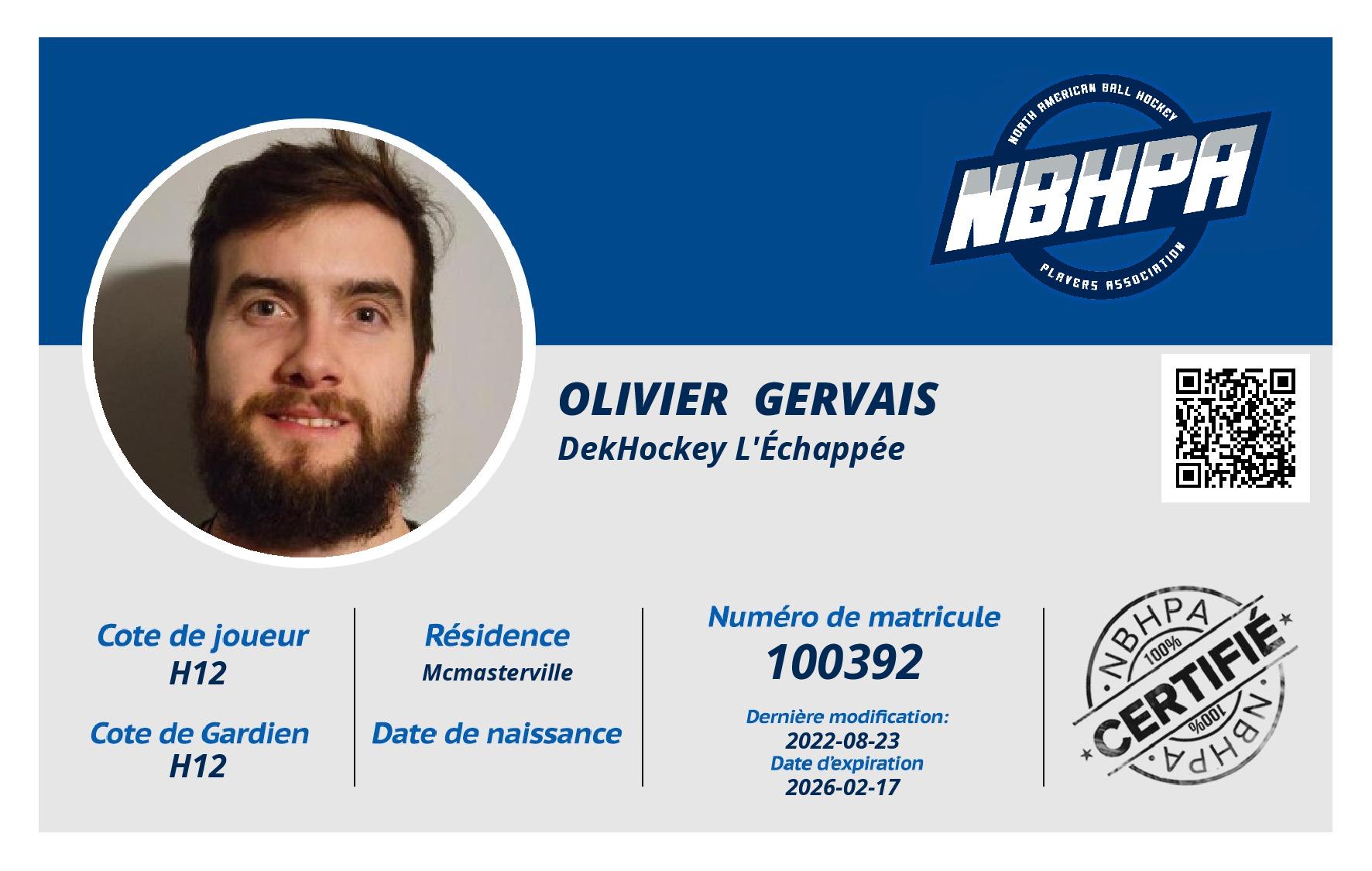 Olivier  Gervais