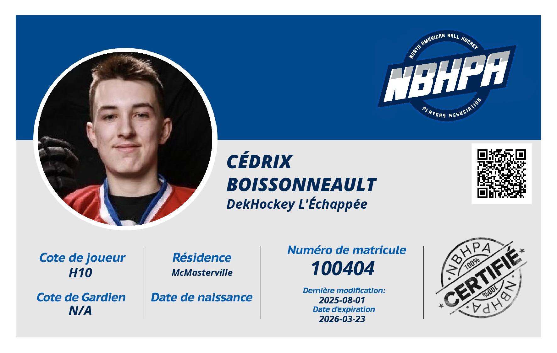 Cédrix Boissonneault