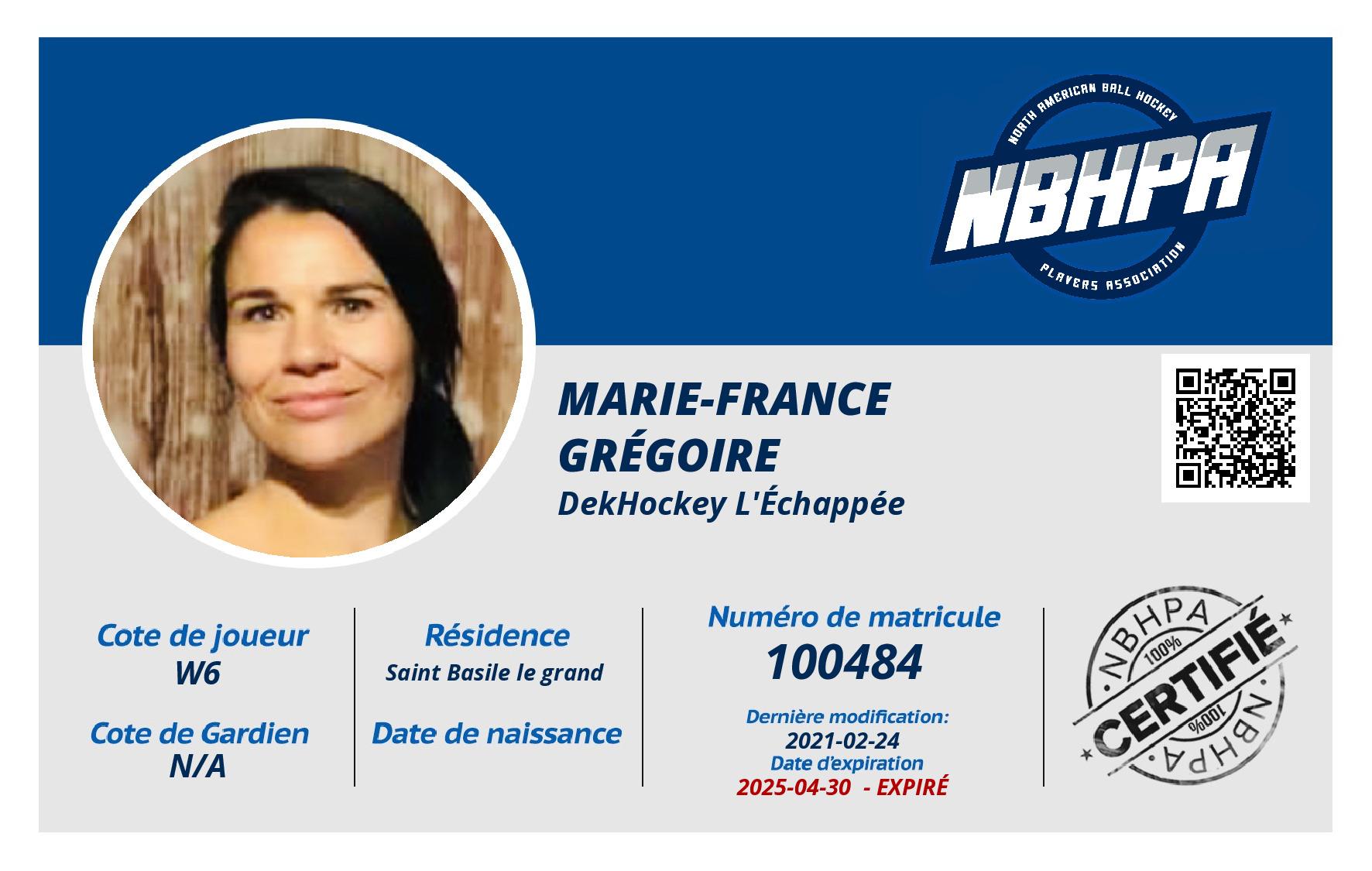 Marie-France  Grégoire 