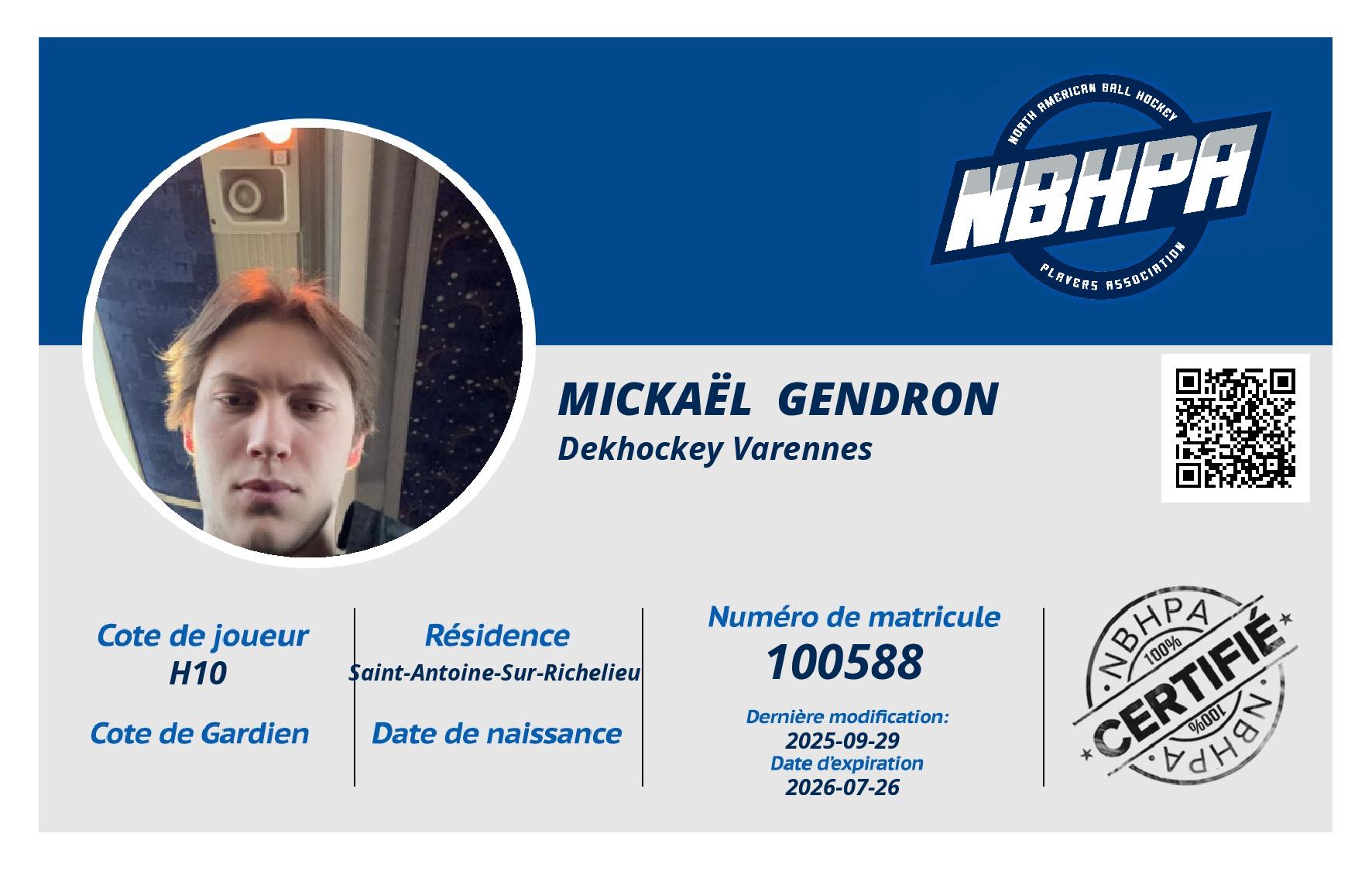 Mickaël  Gendron