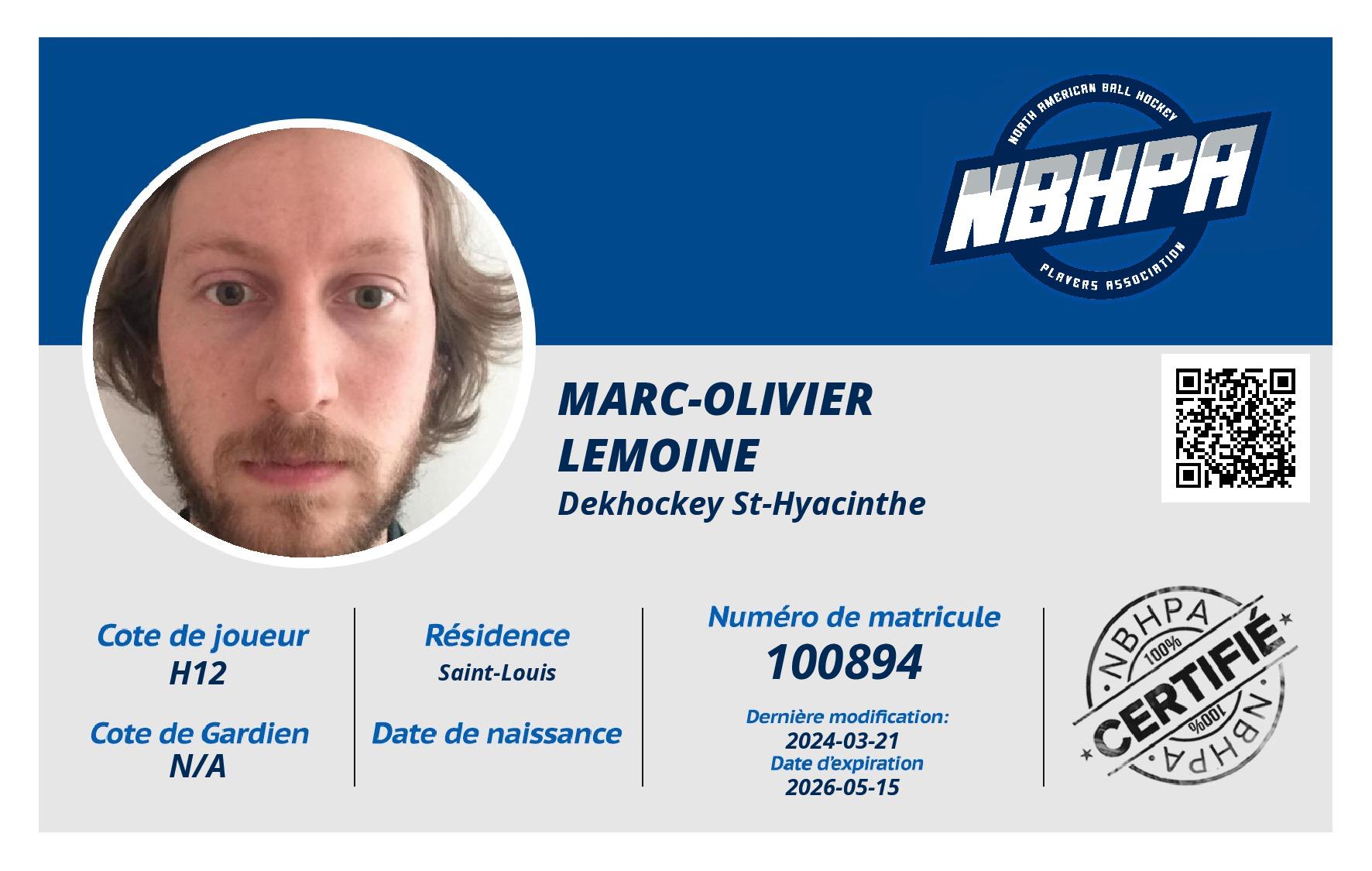 Marc-Olivier  Lemoine