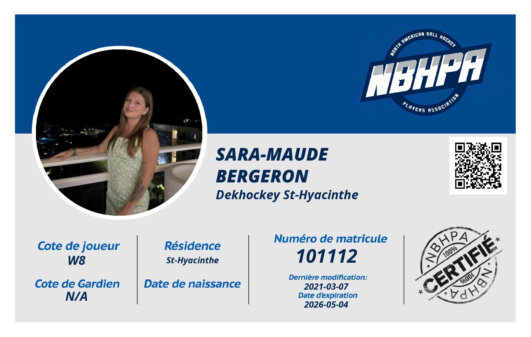 Sara-Maude Bergeron