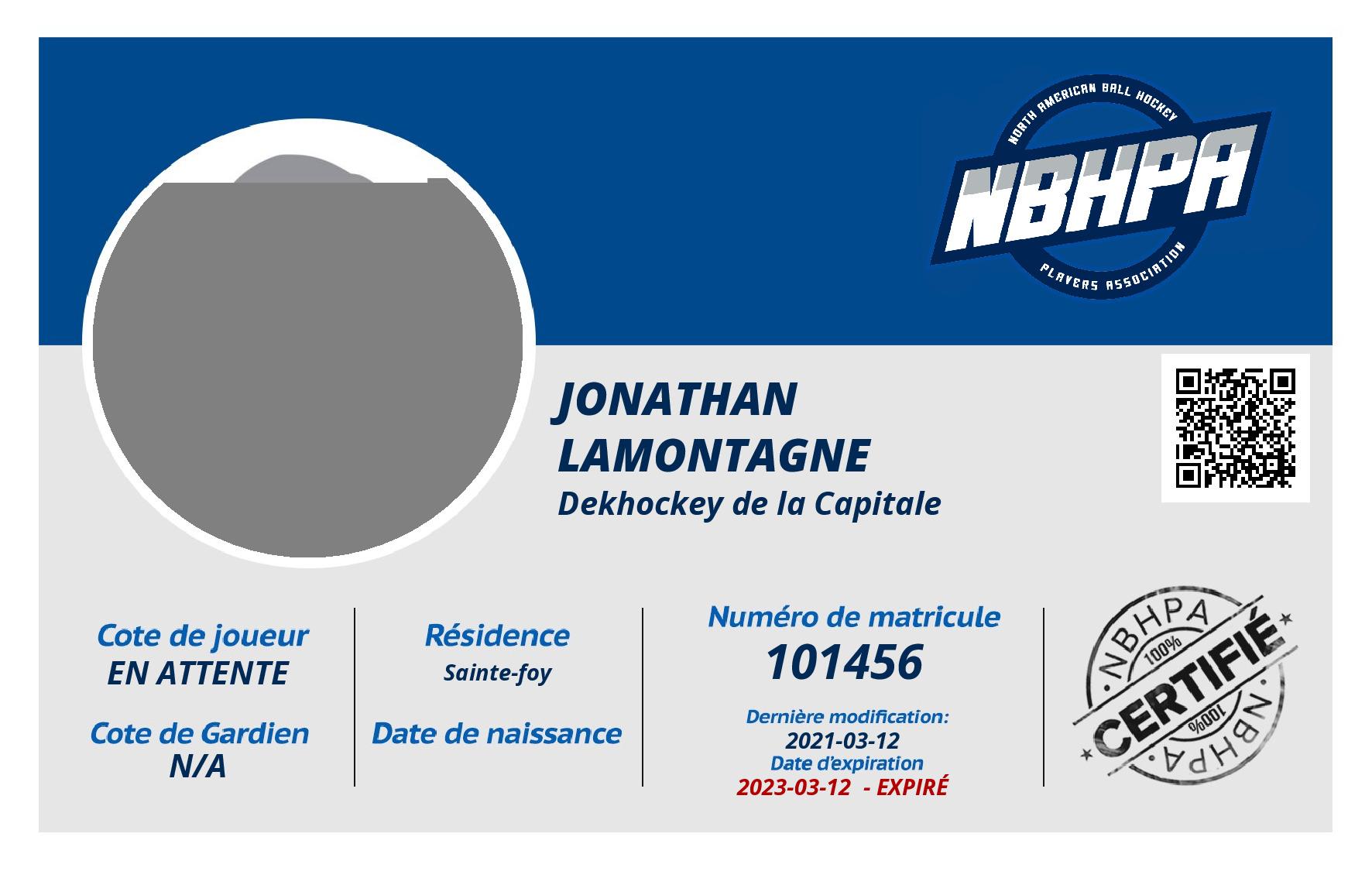 Jonathan Lamontagne
