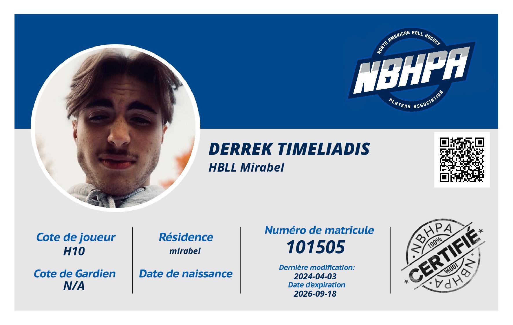 Derrek Timeliadis