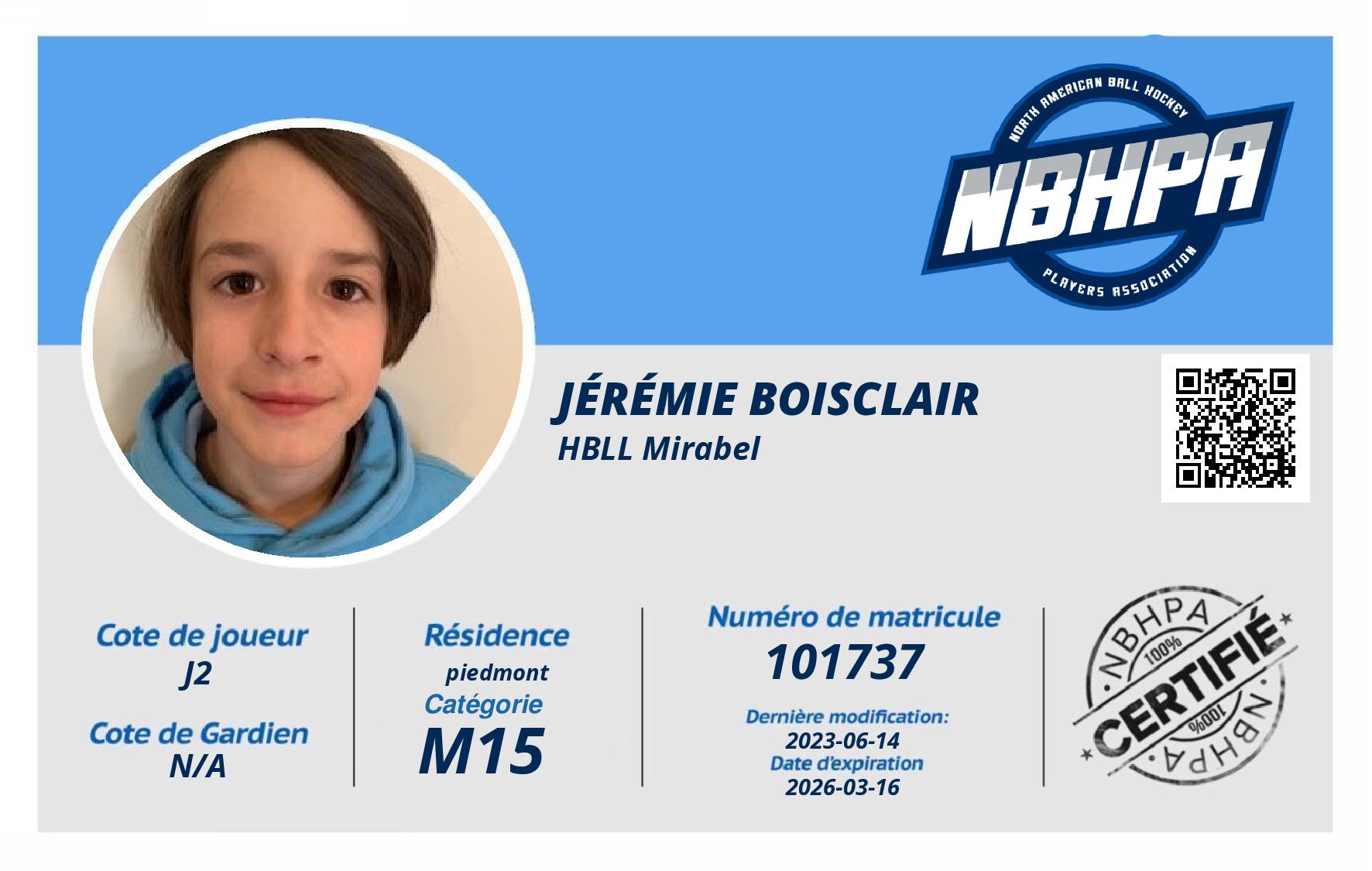 Jérémie Boisclair