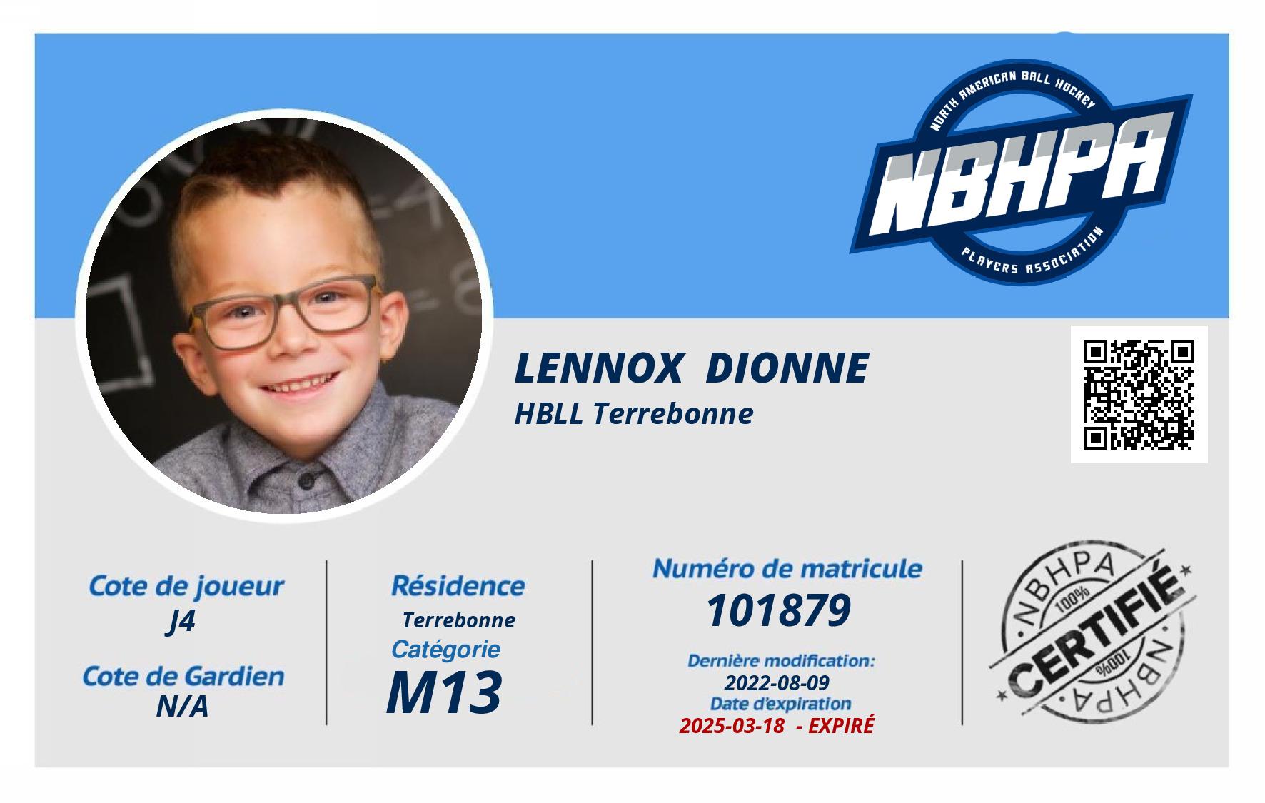 Lennox  Dionne