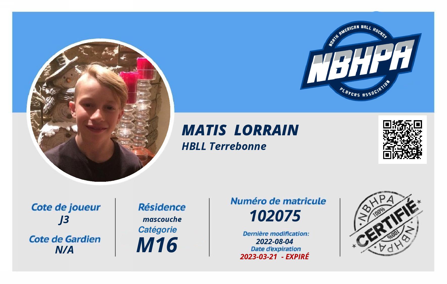 Matis  Lorrain