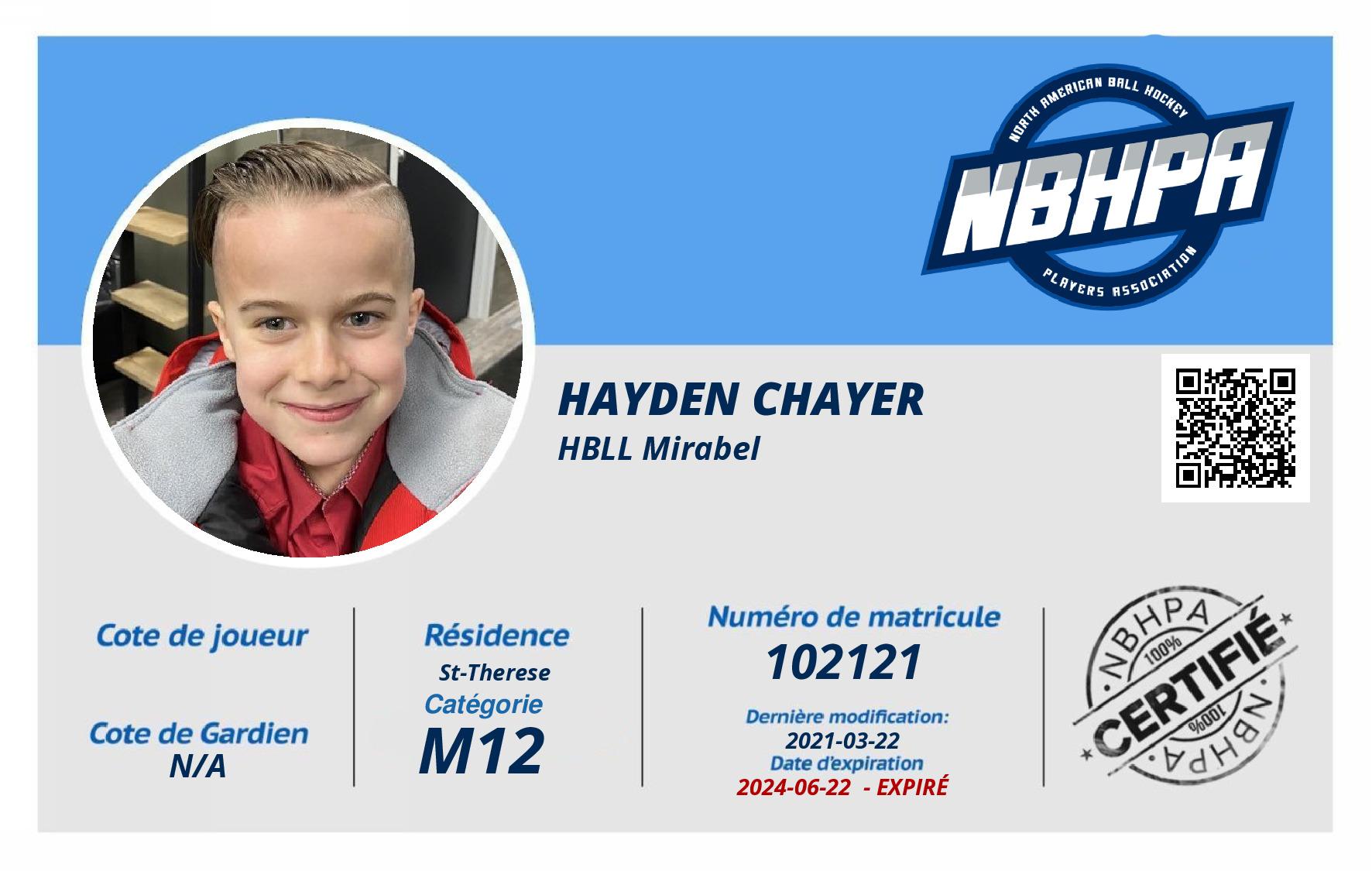 Hayden Chayer
