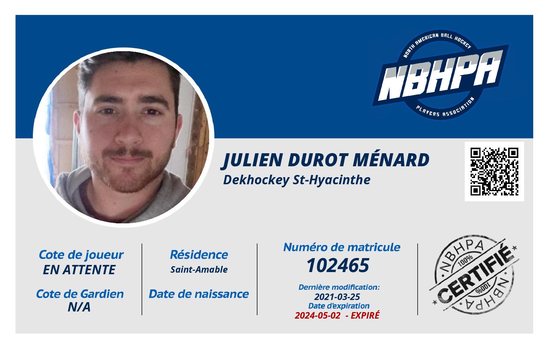 Julien Durot Ménard