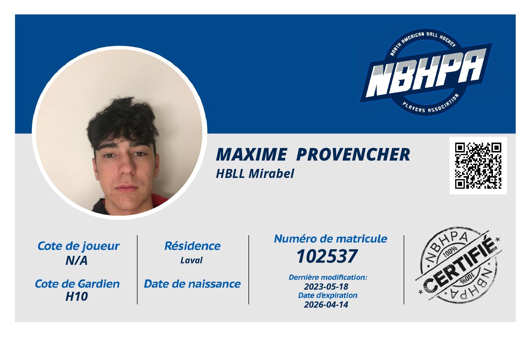 Maxime  Provencher 