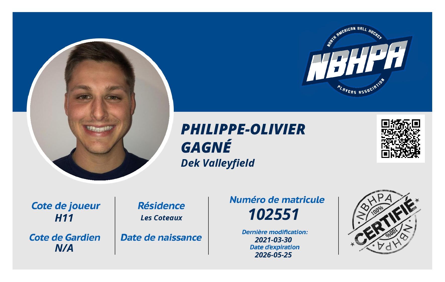 Philippe-Olivier  Gagné