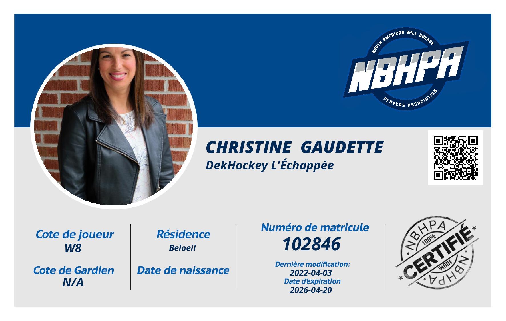 Christine  Gaudette