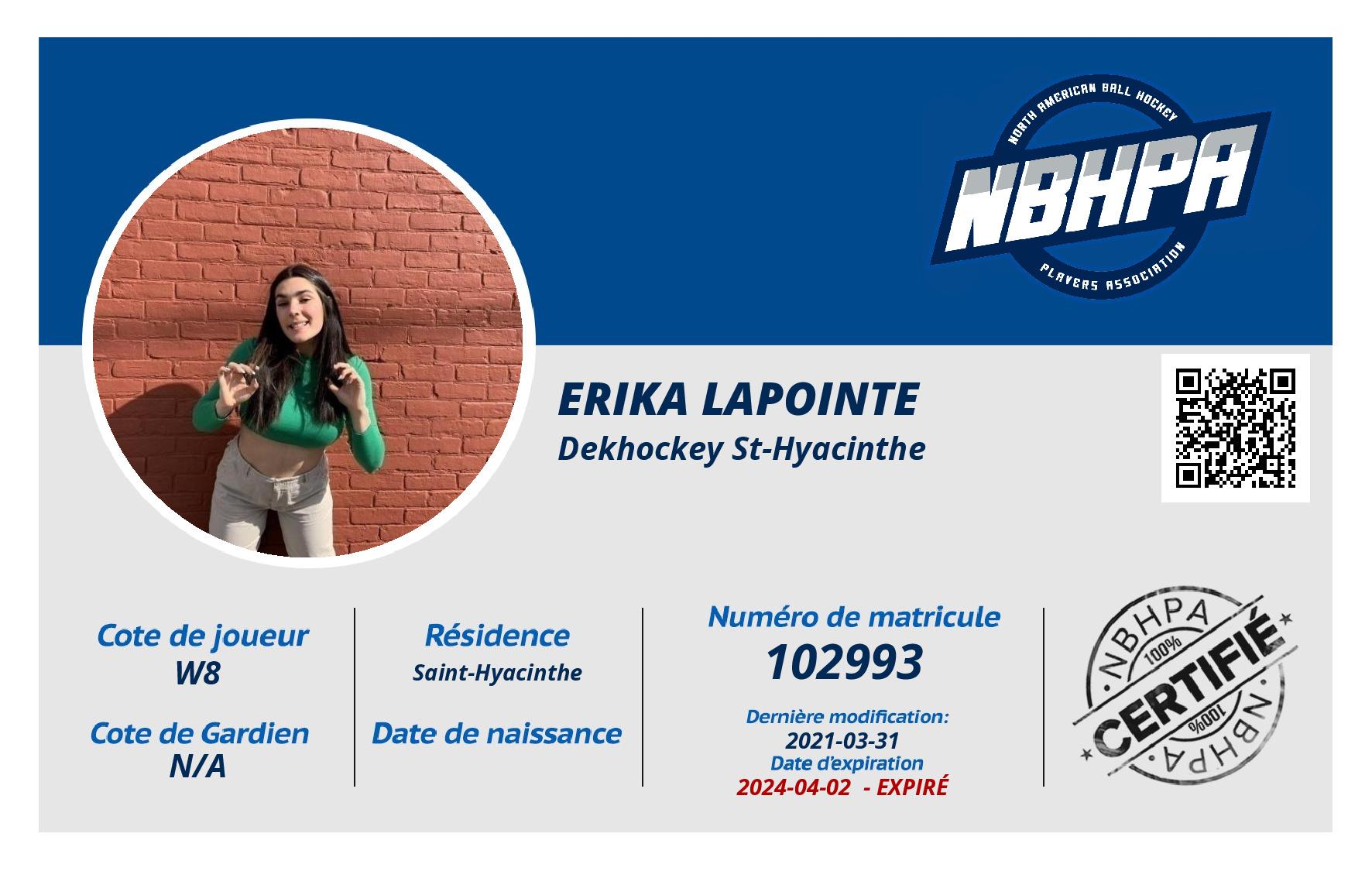 Erika Lapointe 