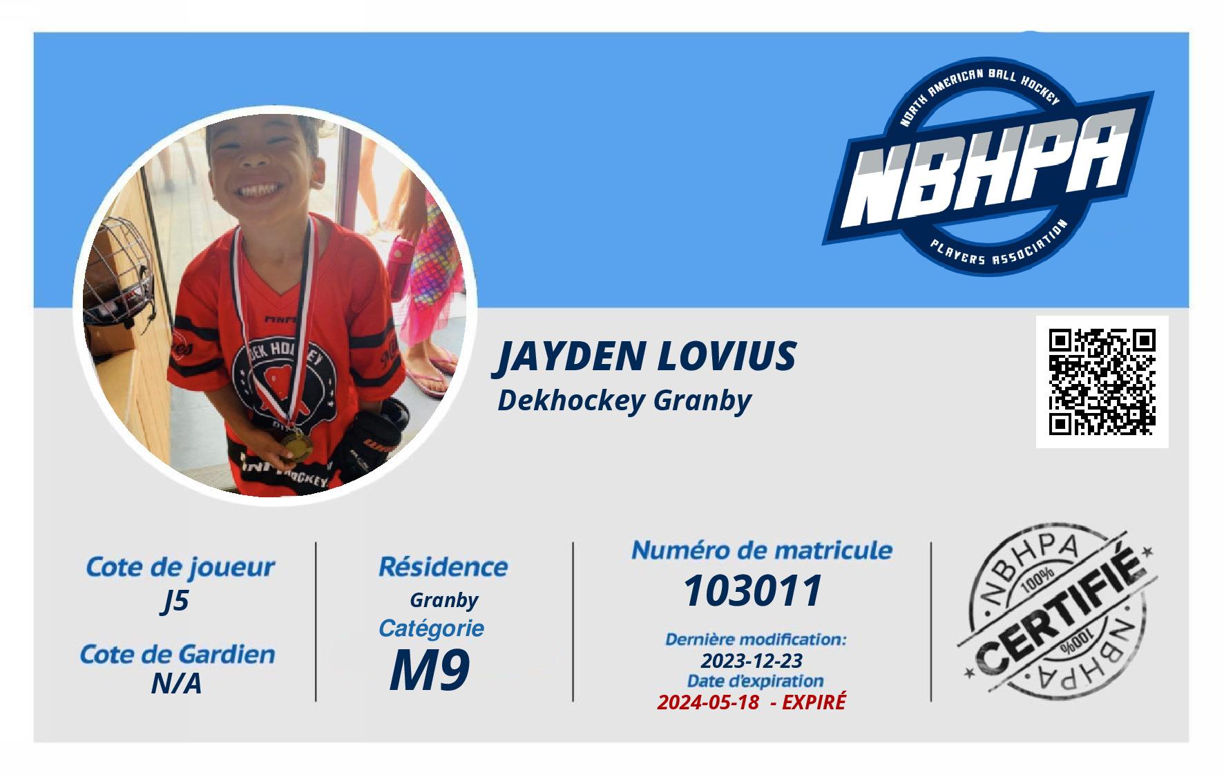 Jayden Lovius 