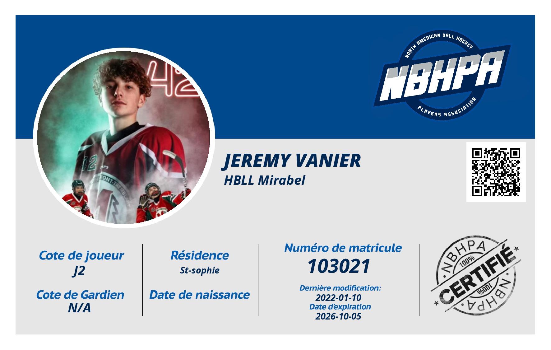 Jeremy Vanier