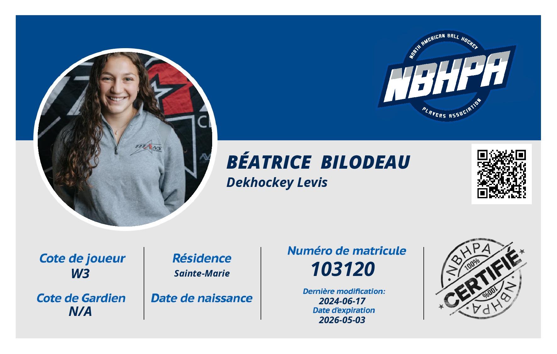 Béatrice  Bilodeau