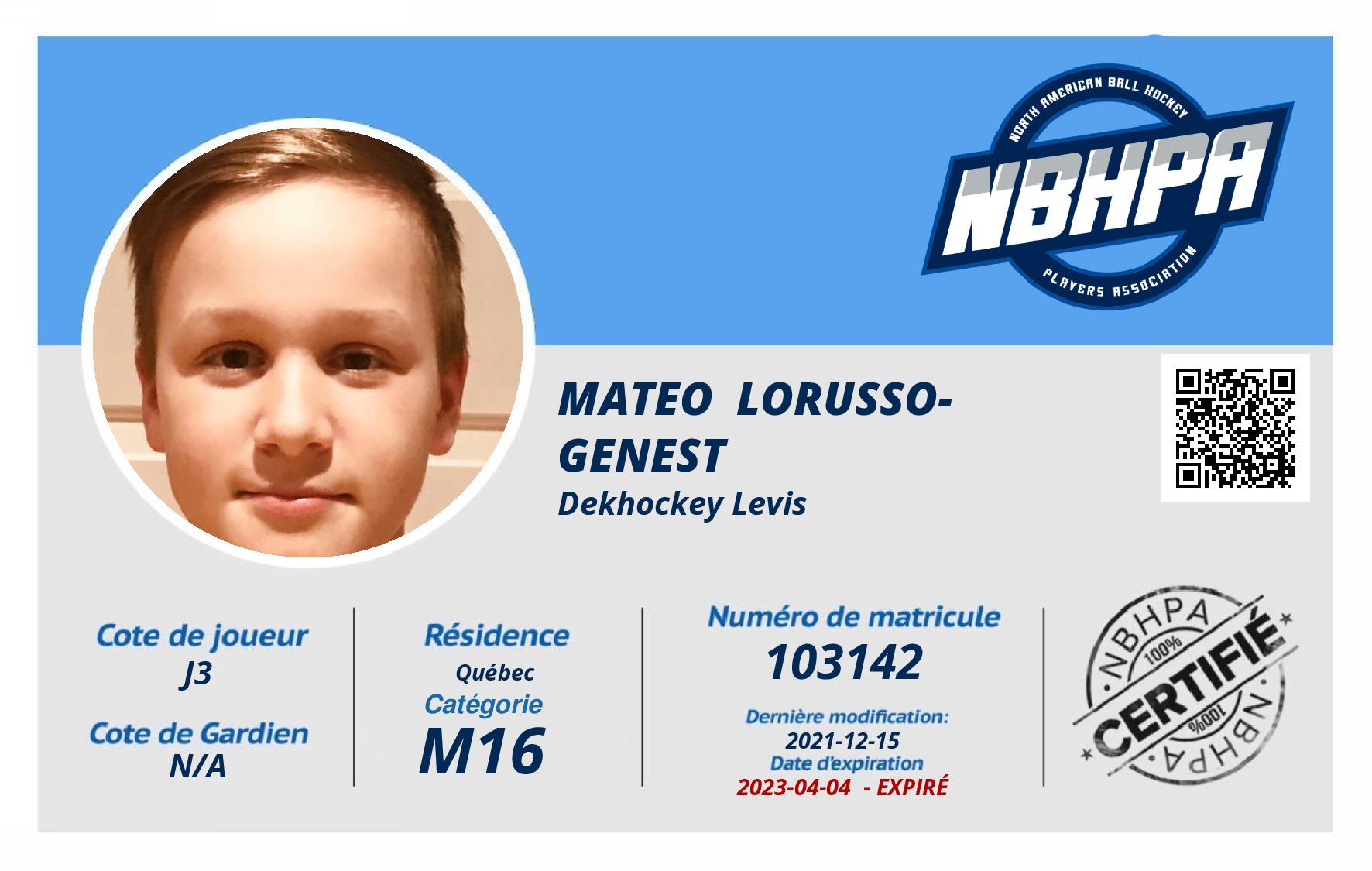 Mateo  Lorusso-Genest