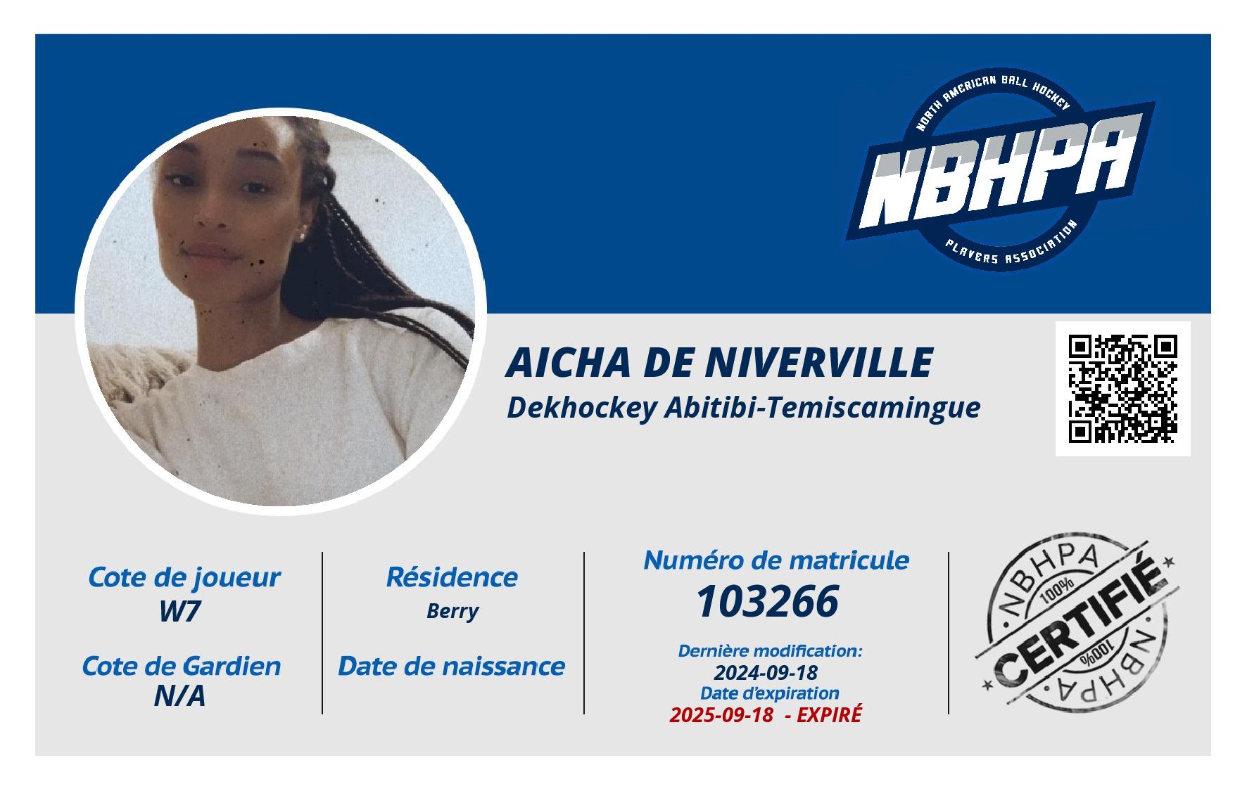 Aicha De Niverville 