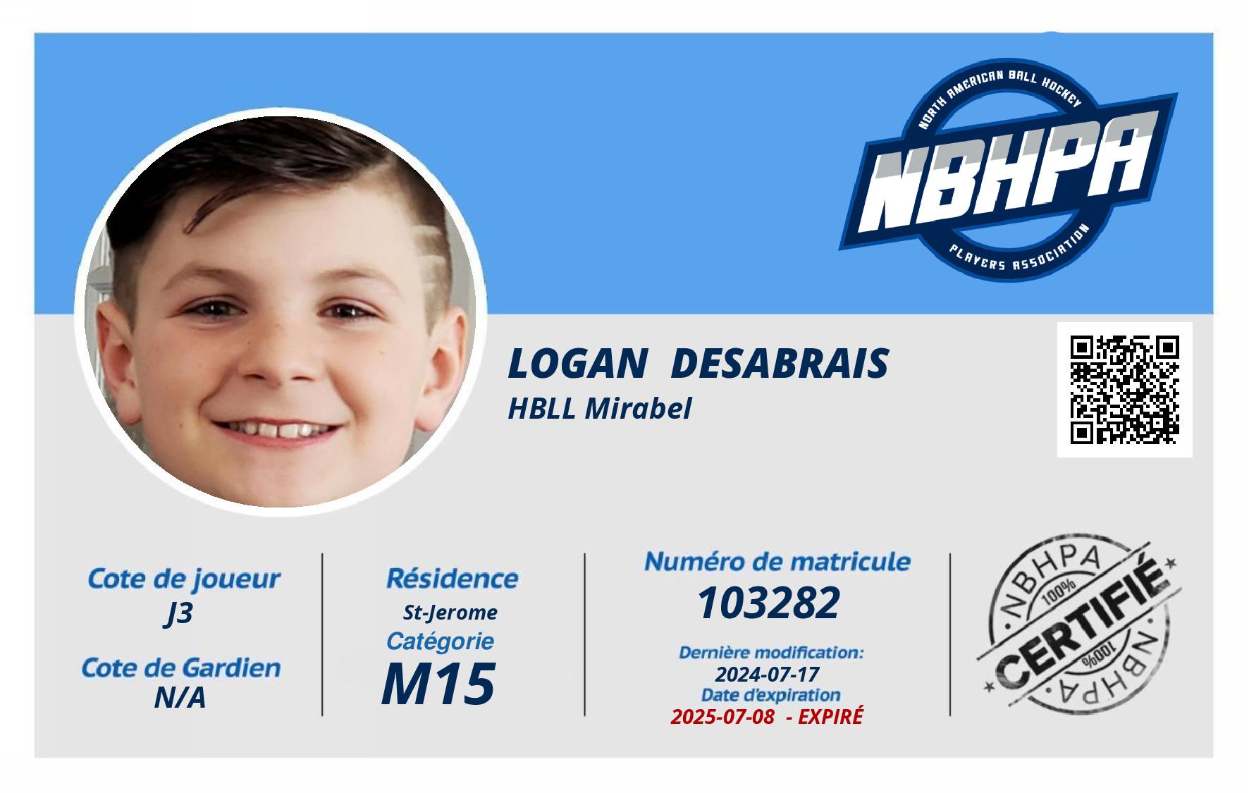 Logan  Desabrais 