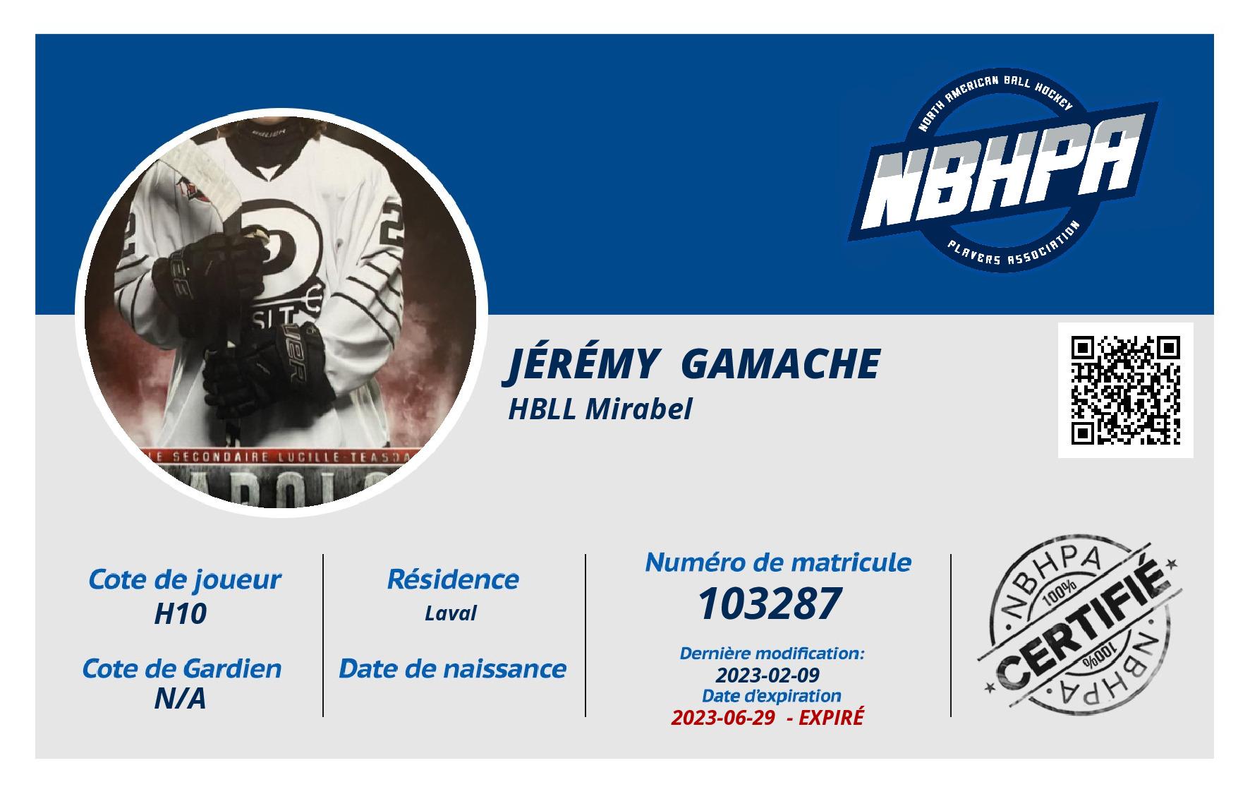 Jérémy  Gamache 