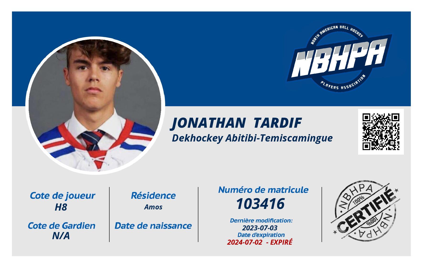 Jonathan  Tardif