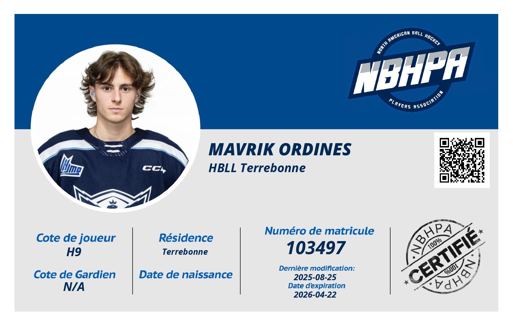 Mavrik Ordines