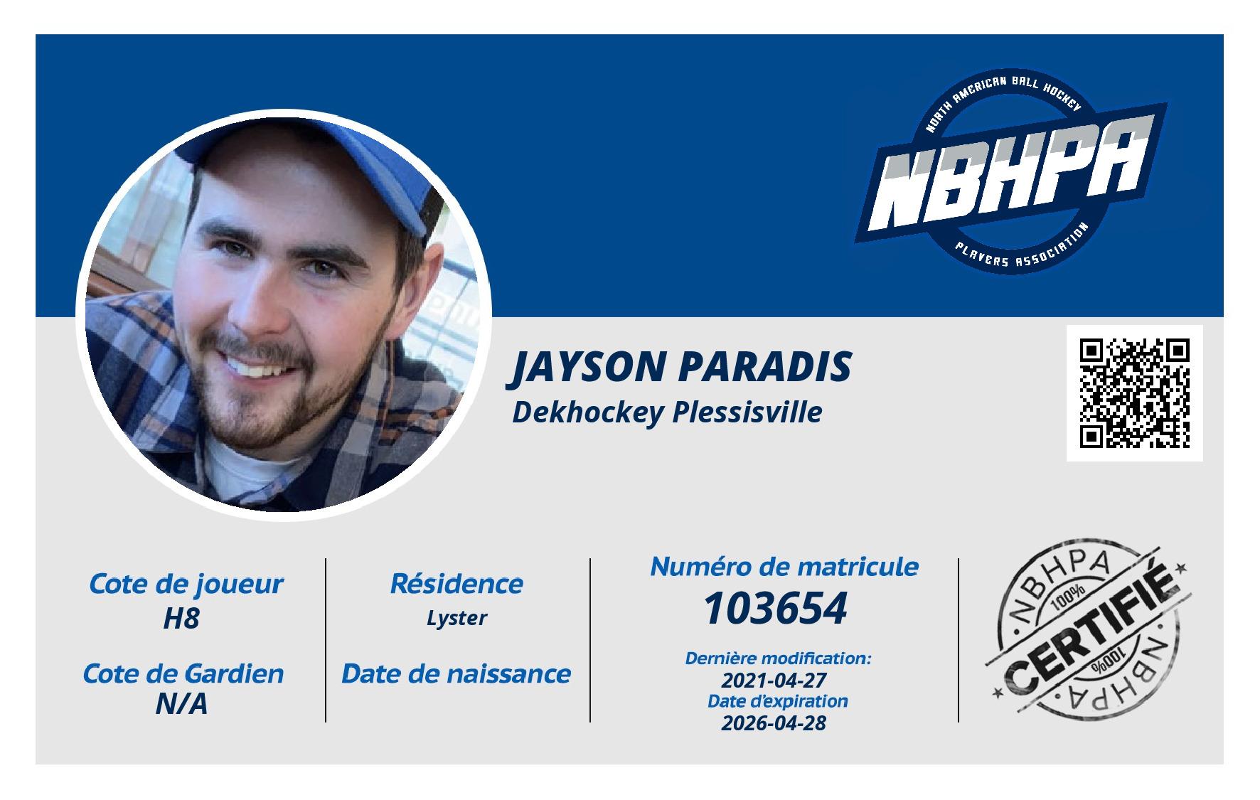Jayson Paradis