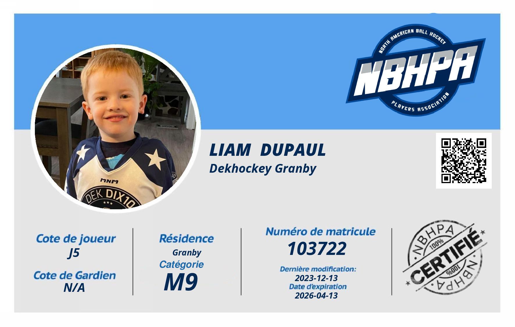 Liam  Dupaul