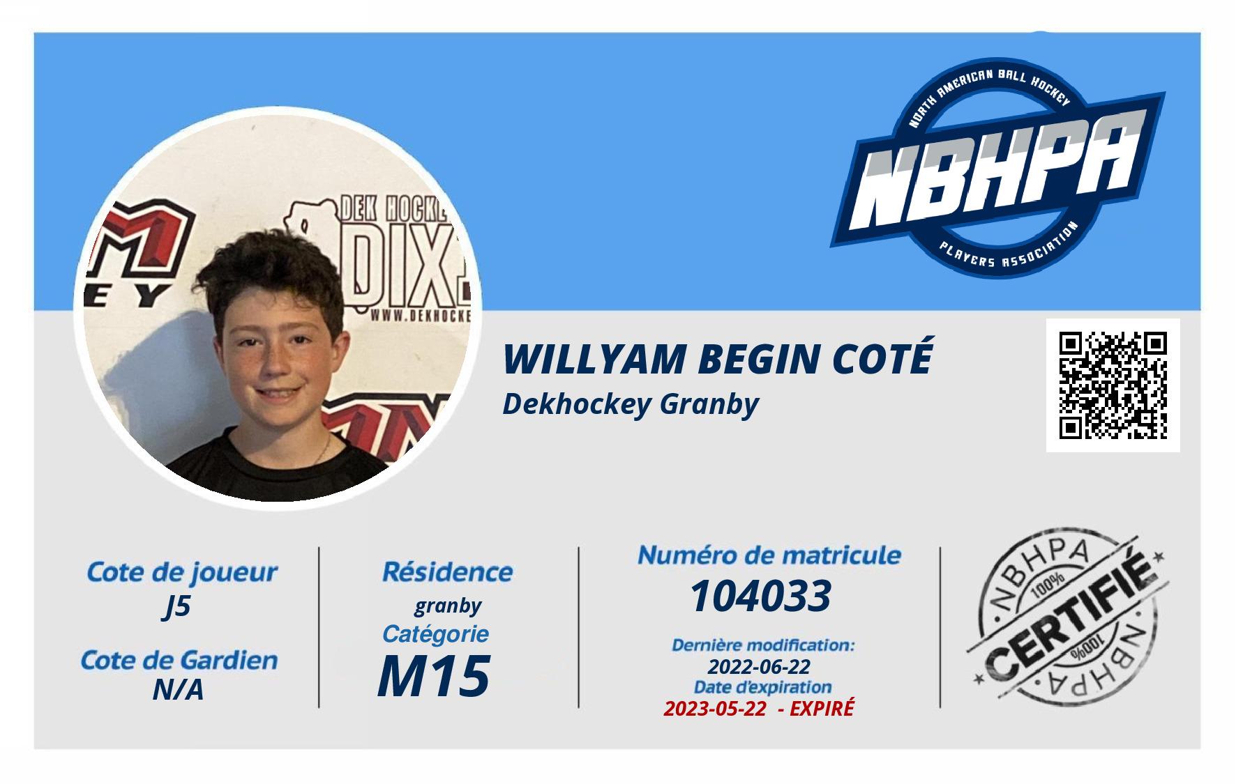Willyam Begin Coté