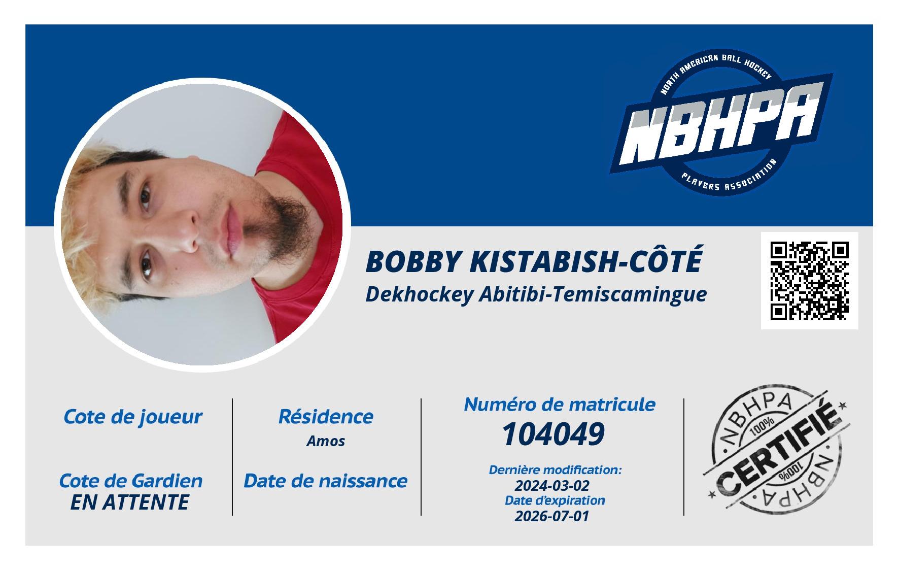 Bobby Kistabish-Côté