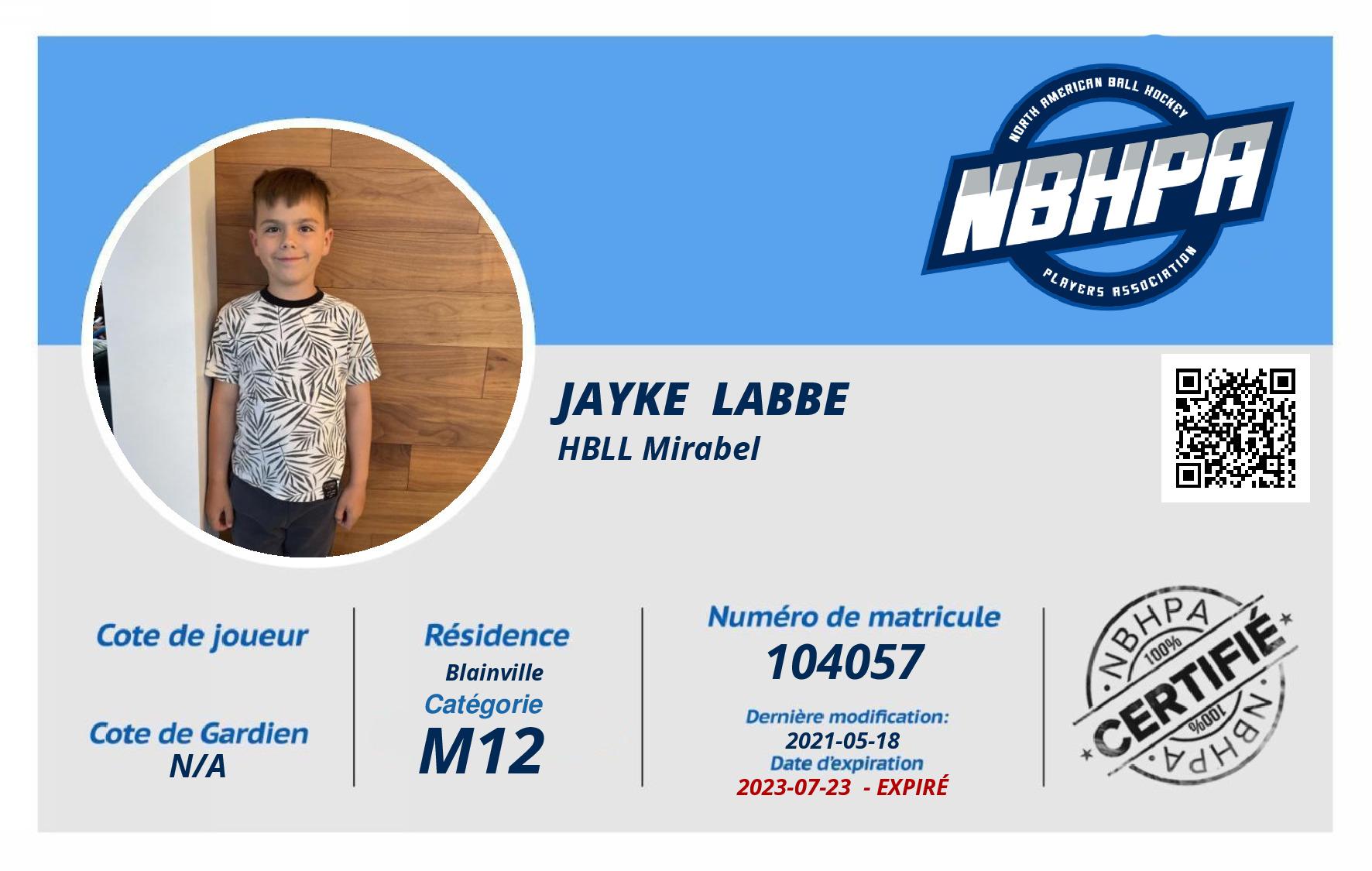 Jayke  Labbe 