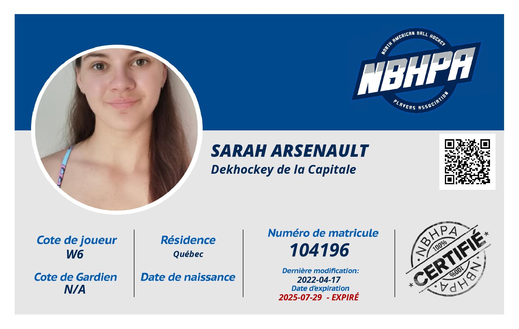 Sarah Arsenault