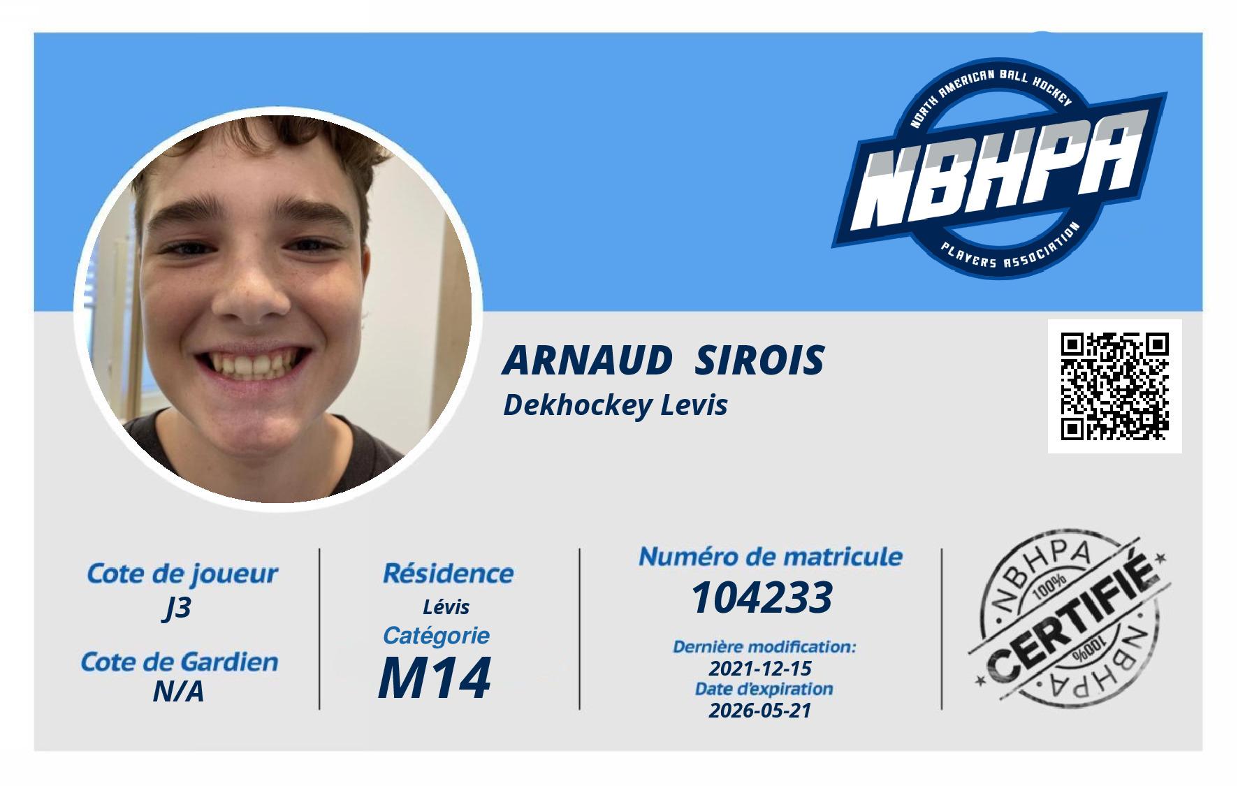Arnaud  Sirois 