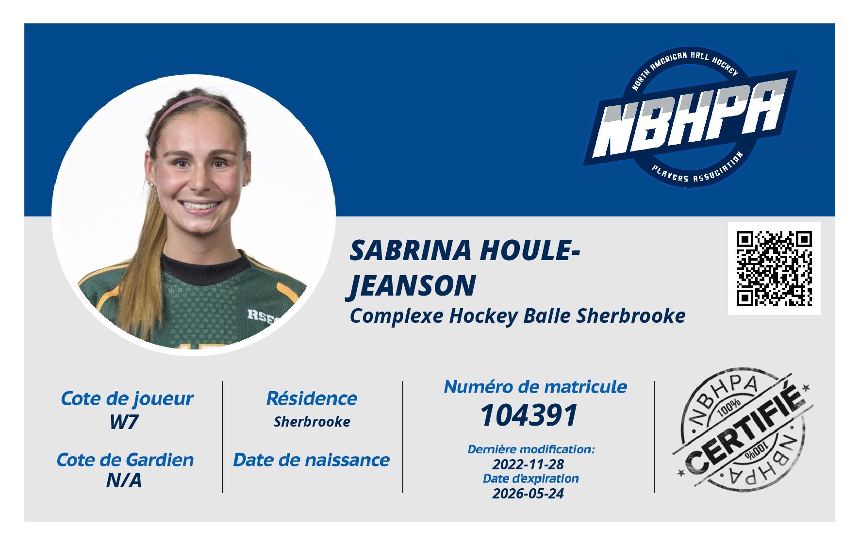 Sabrina Houle-Jeanson