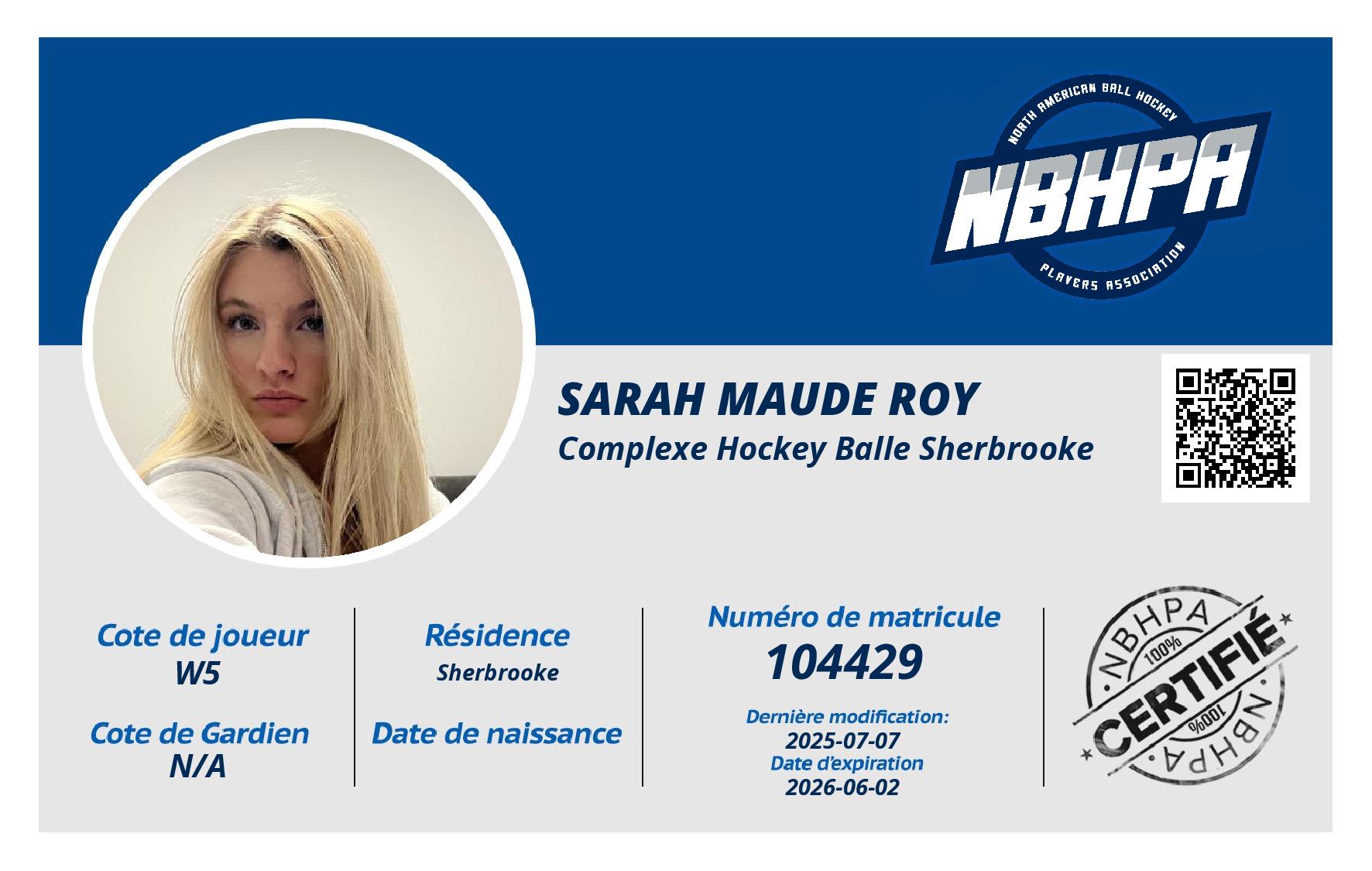 Sarah Maude Roy