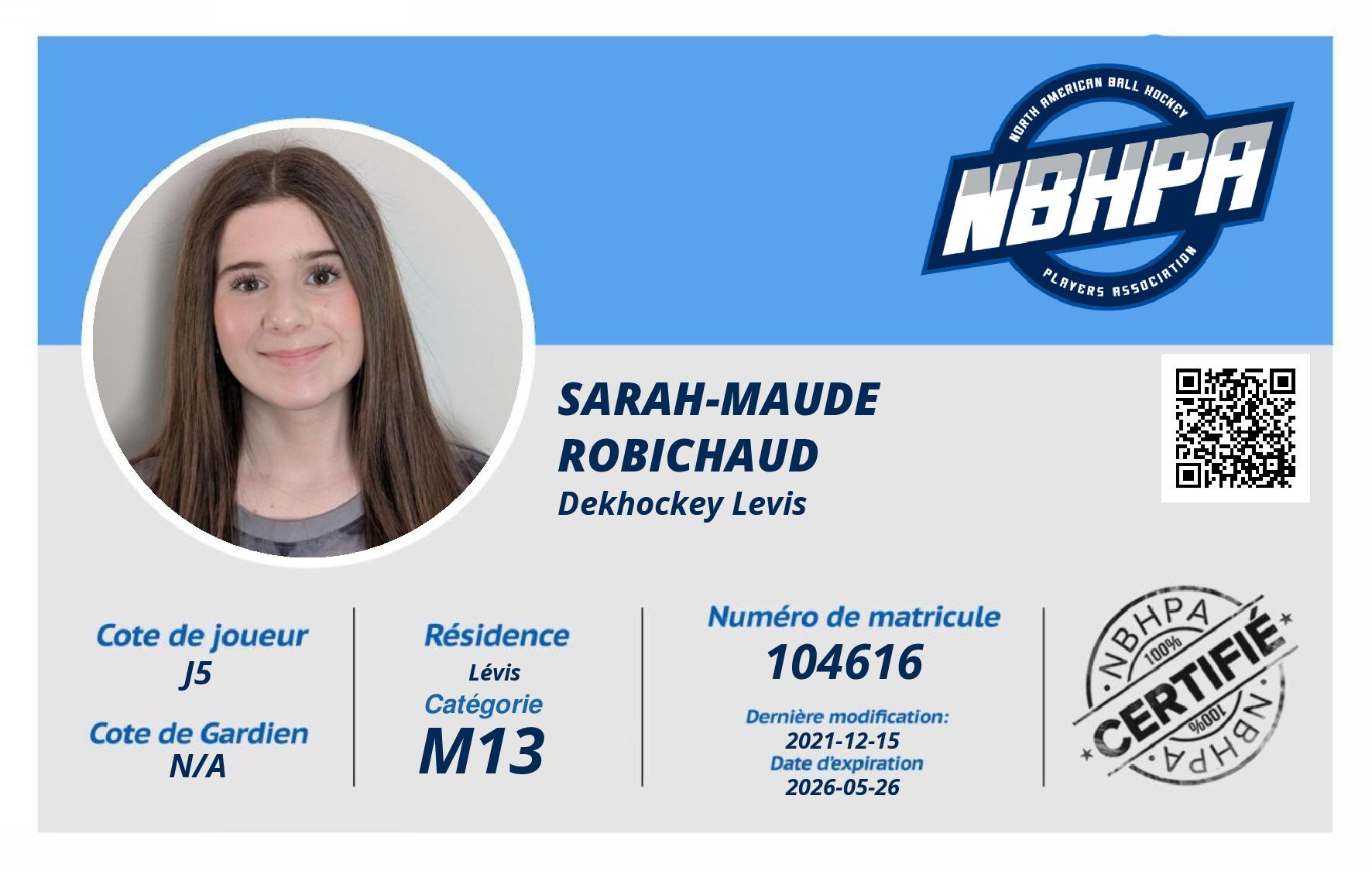 Sarah-Maude  Robichaud 