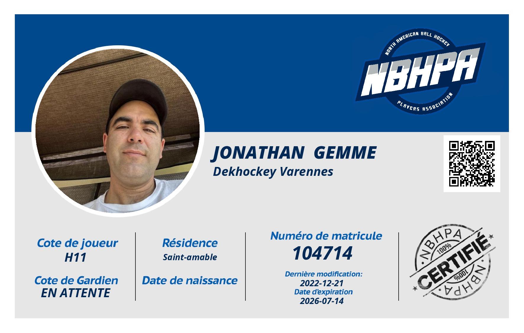 Jonathan  Gemme