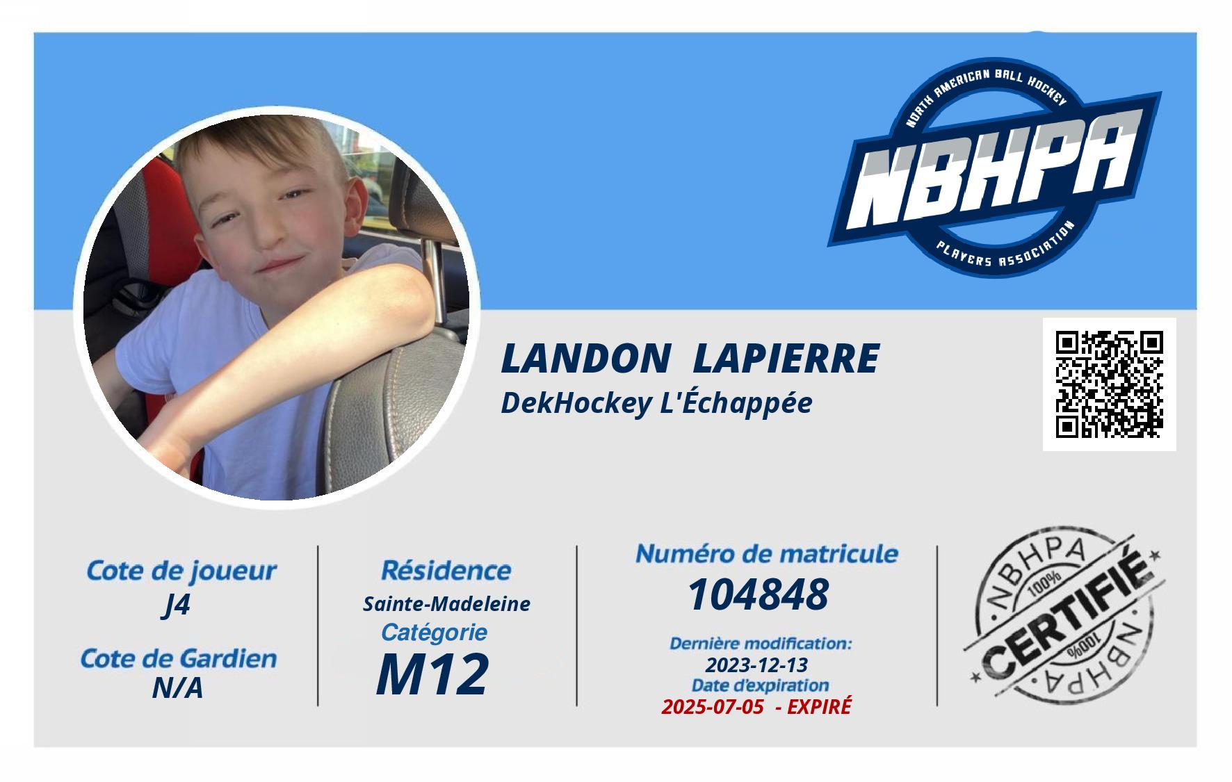 Landon  Lapierre 
