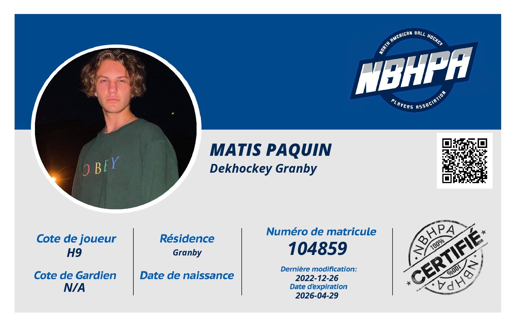 Matis Paquin