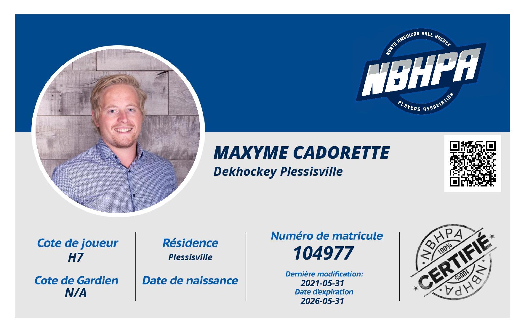 Maxyme Cadorette