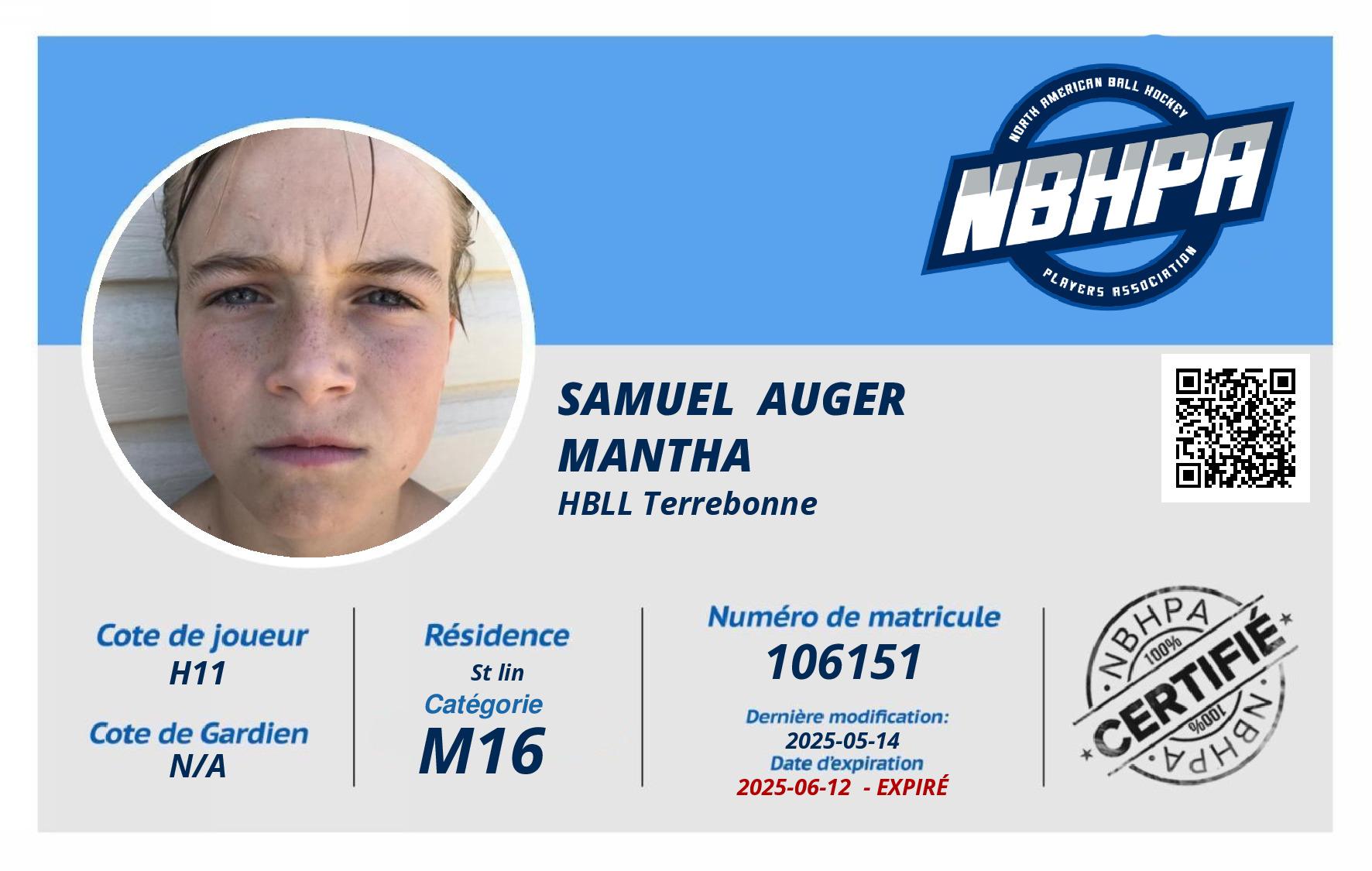 Samuel  Auger Mantha