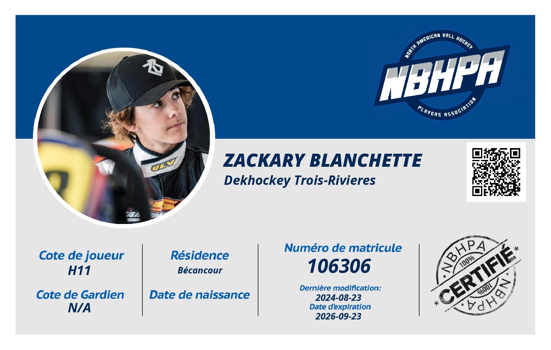 Zackary Blanchette